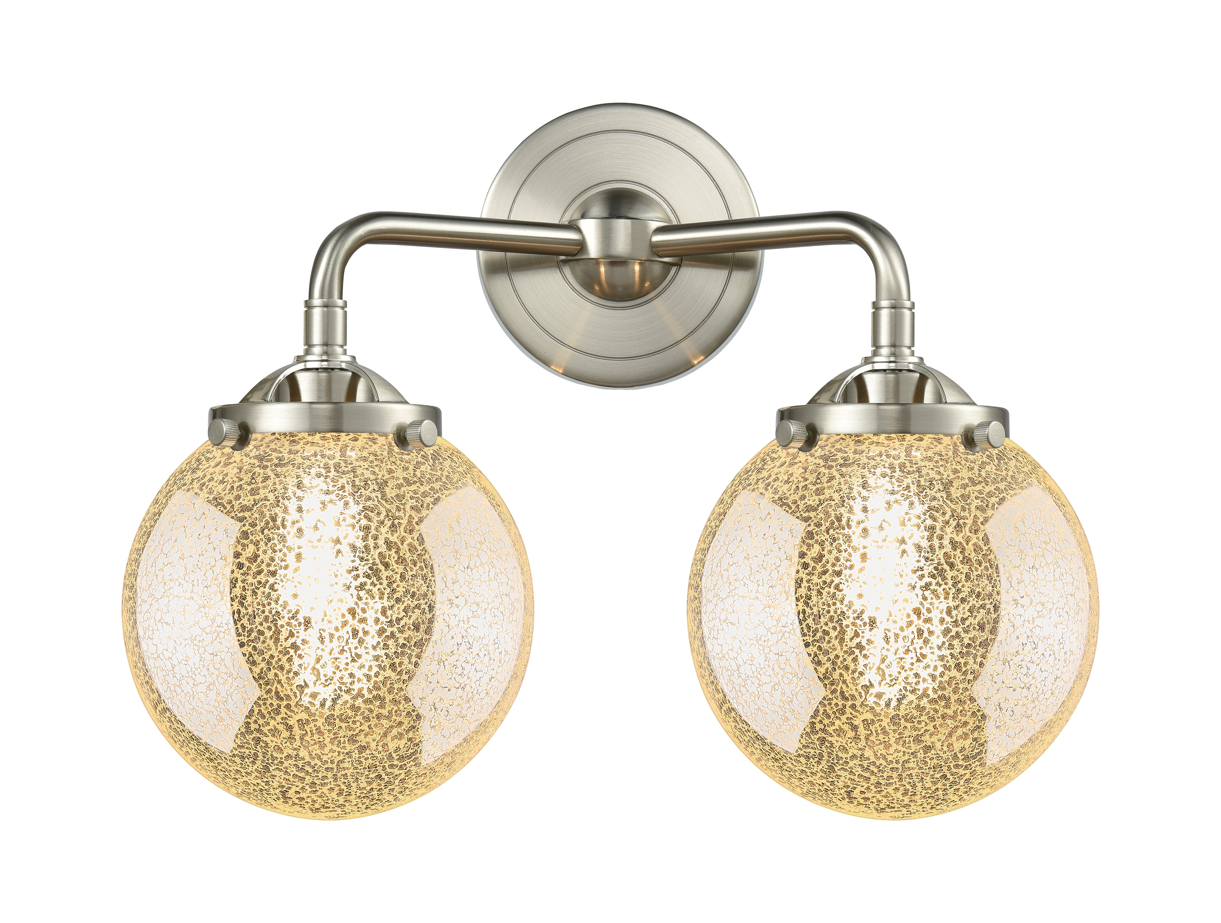 Nouveau Bath Vanity Light Cast Brass 14 Inch