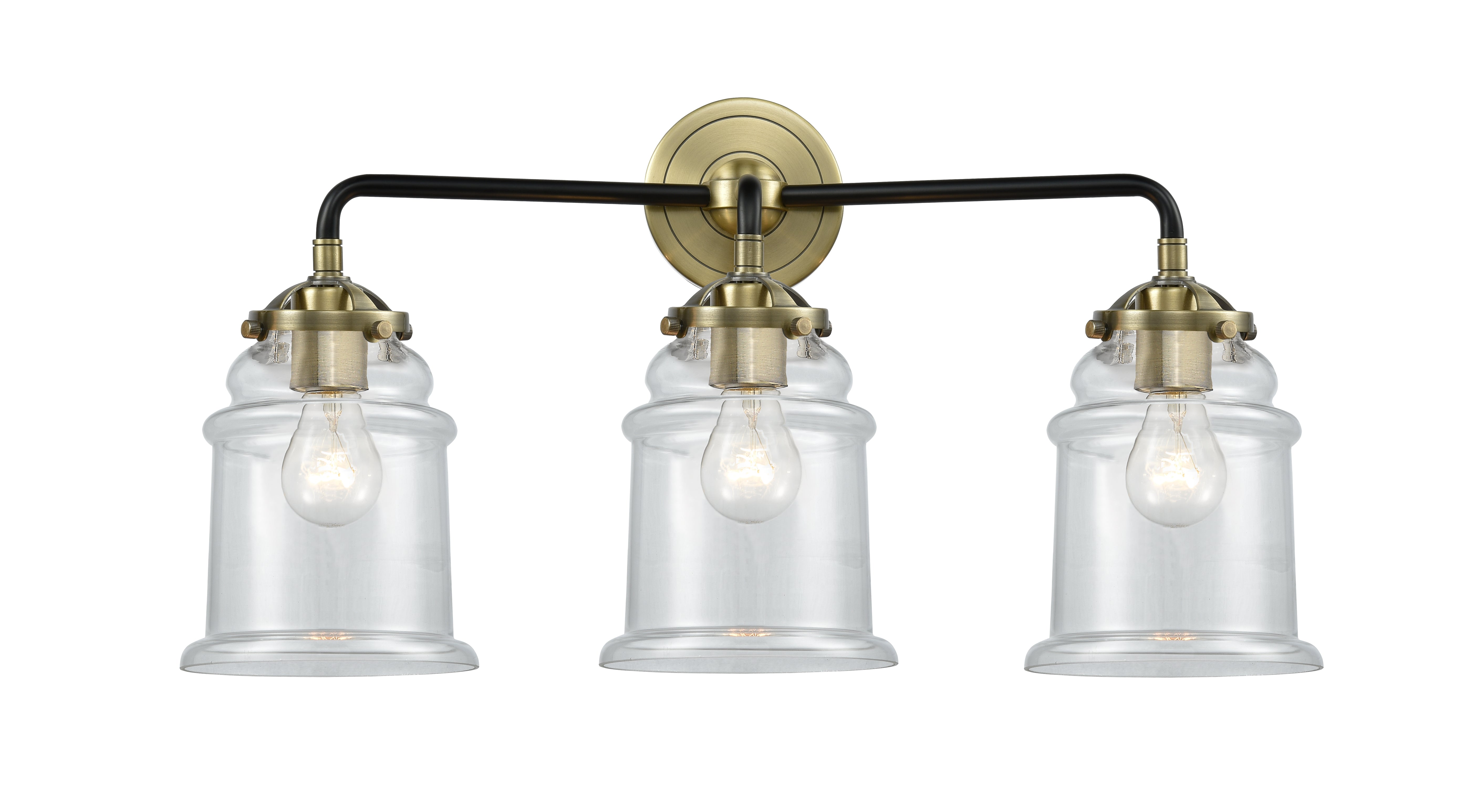 Nouveau Bath Vanity Light Cast Brass Glass