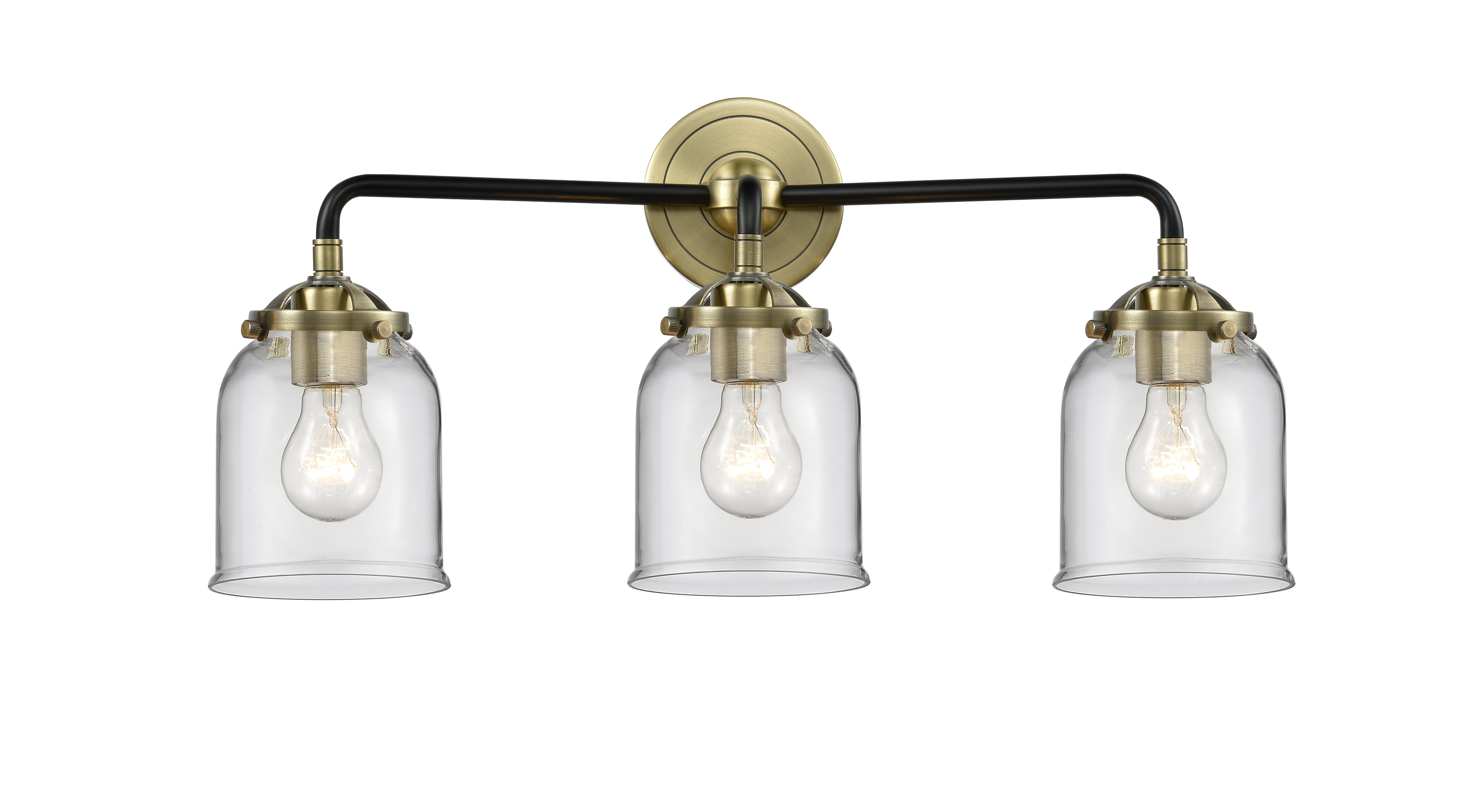 Nouveau Bath Vanity Light Steel Glass