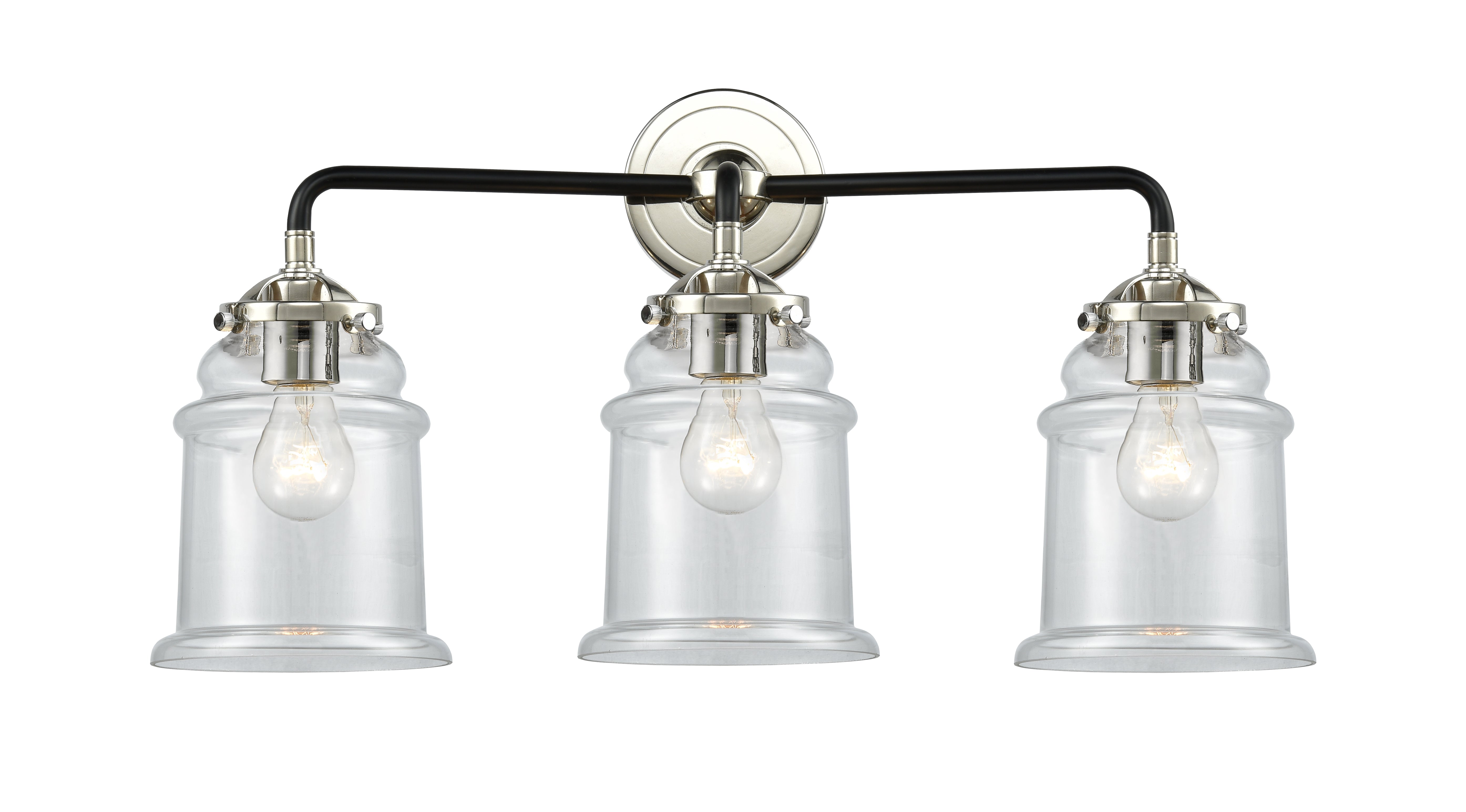 Nouveau Bath Vanity Light Cast Brass Glass