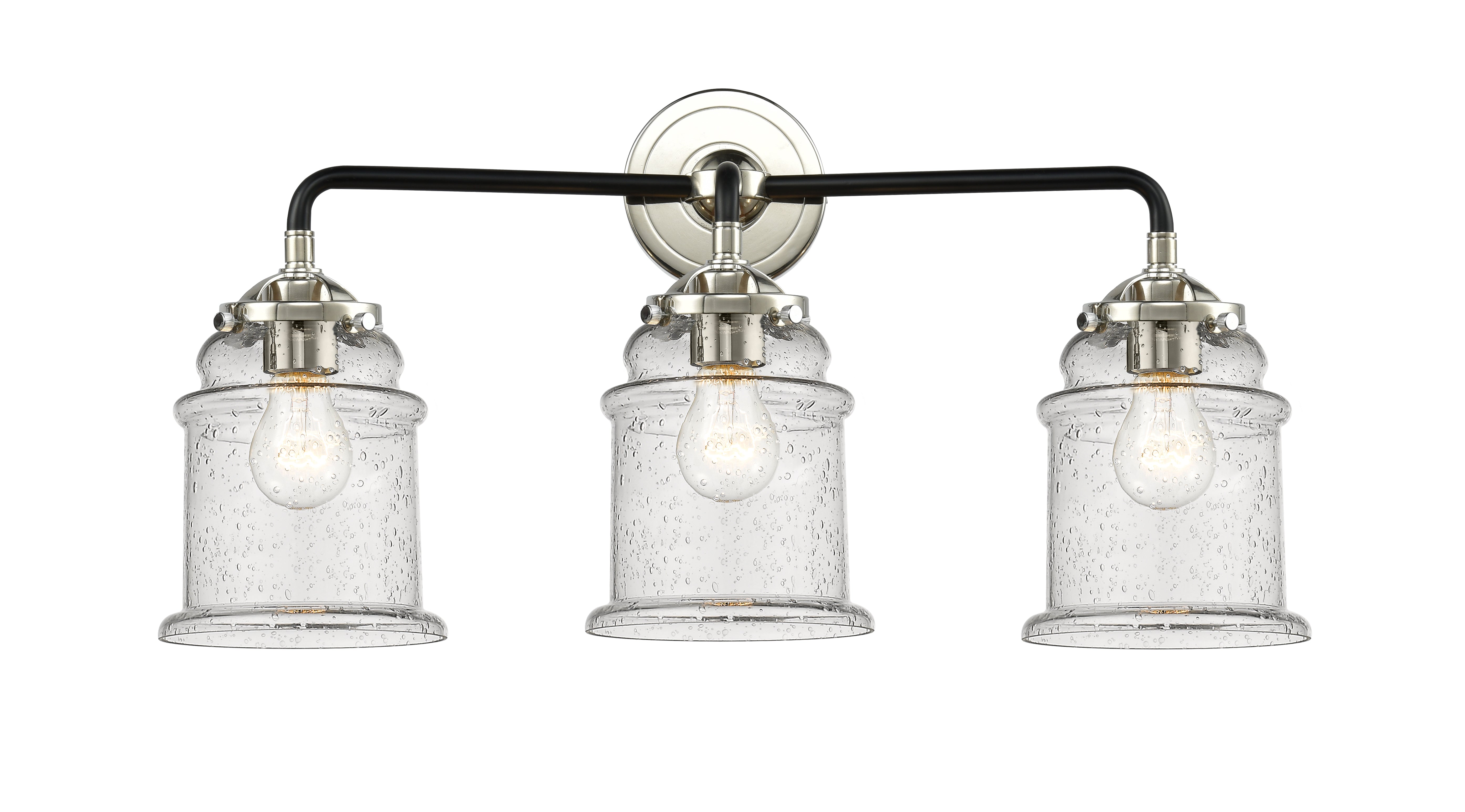 Nouveau Bath Vanity Light Cast Brass Glass