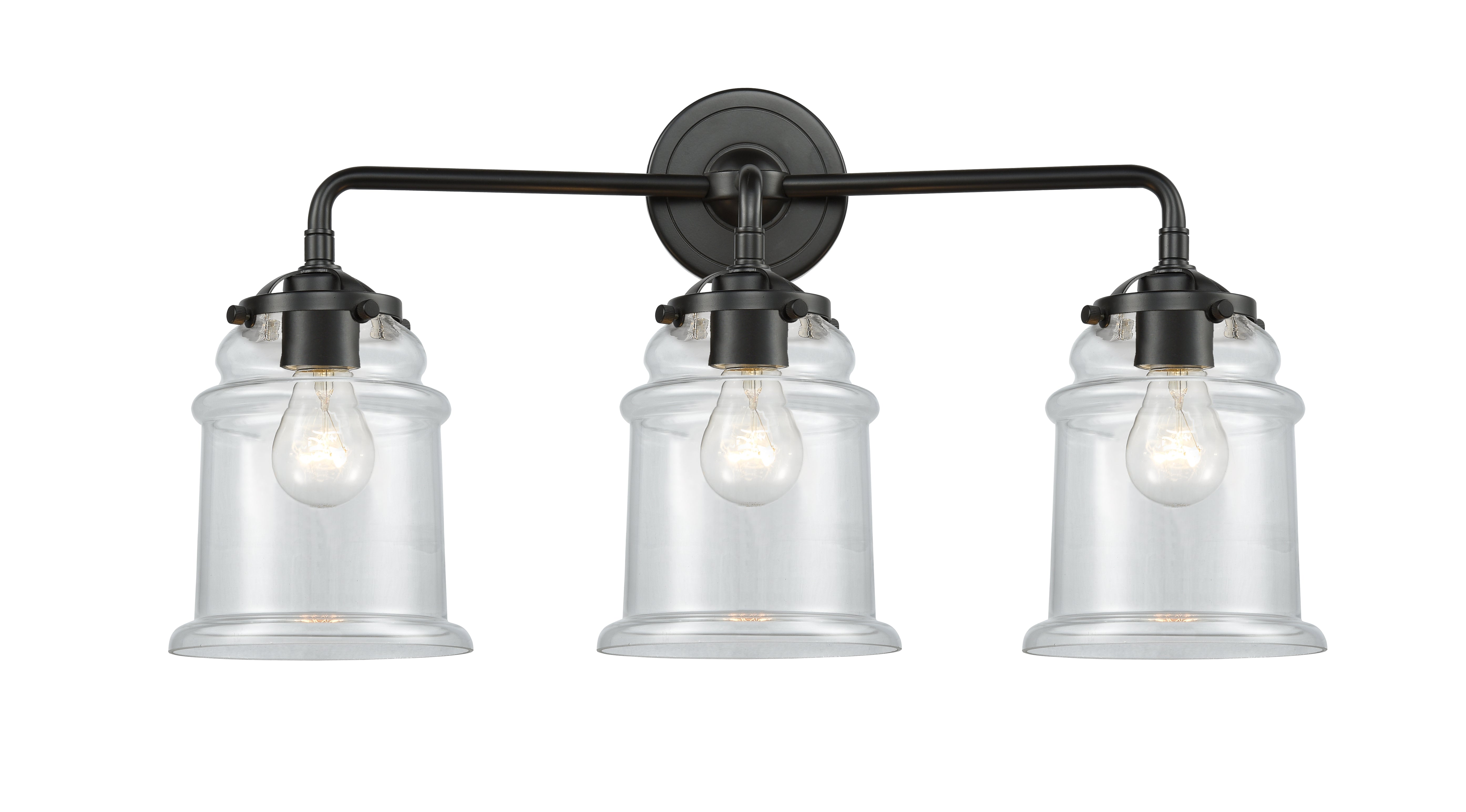 Nouveau Bath Vanity Light Cast Brass Glass