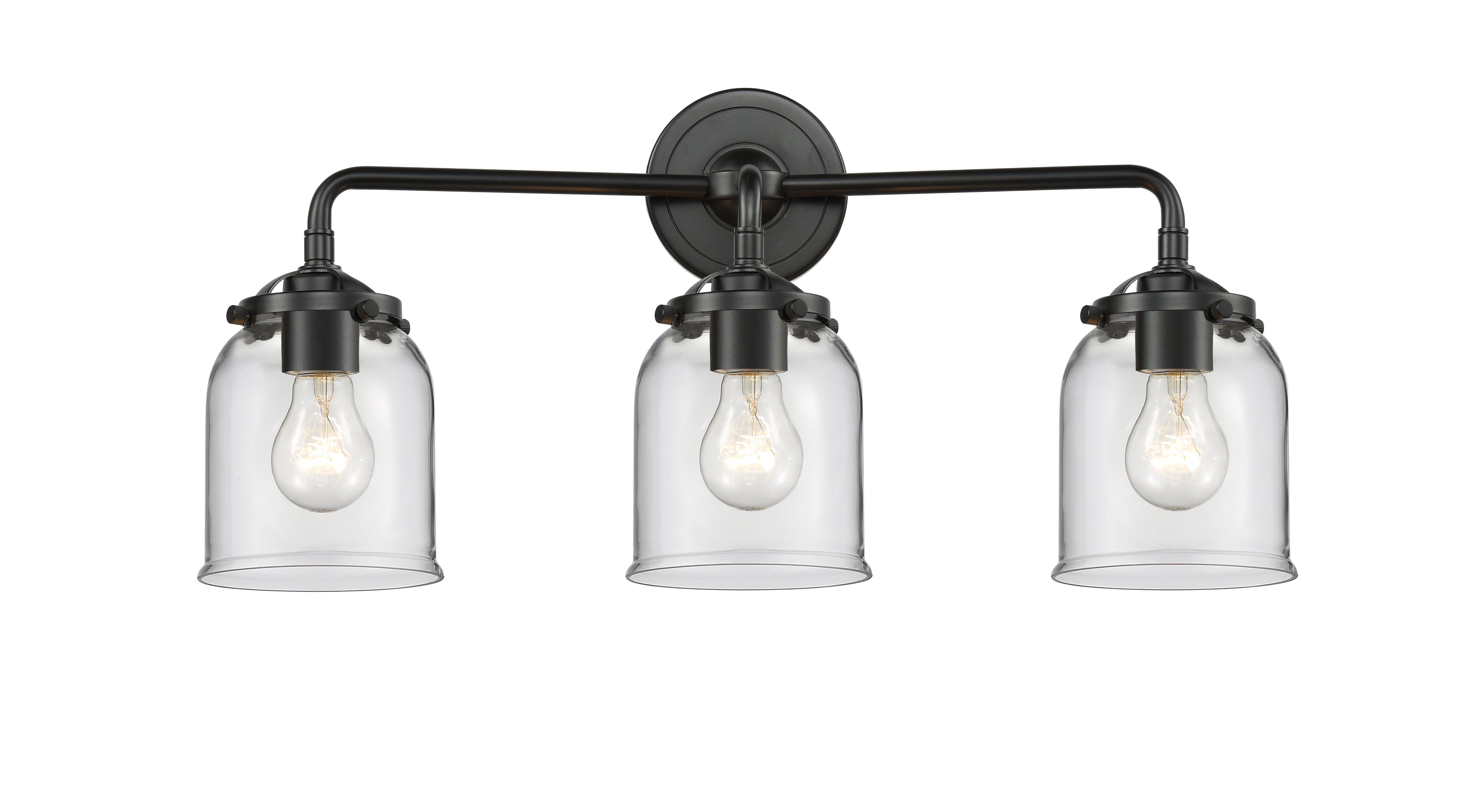 Nouveau Bath Vanity Light Steel Glass