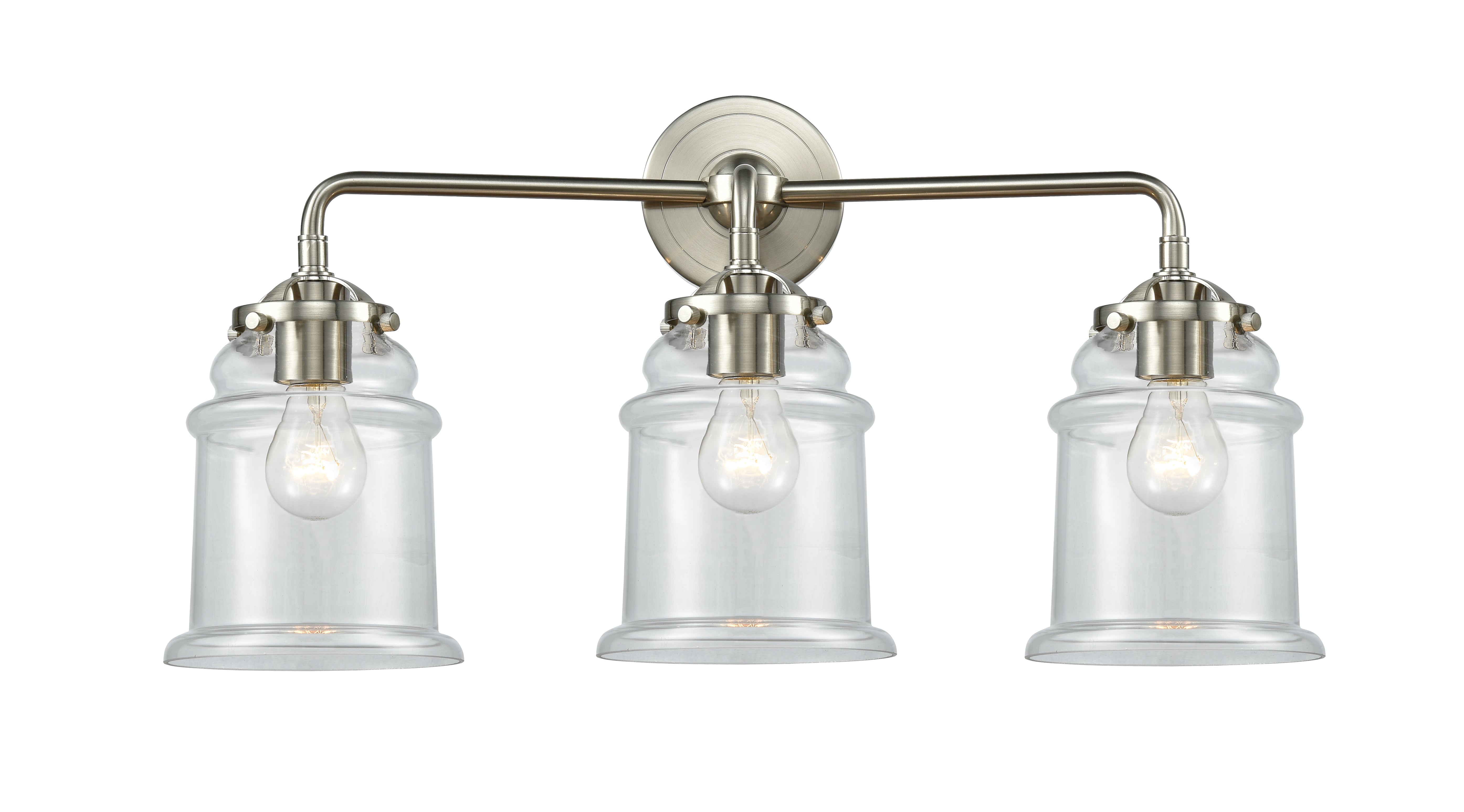 Nouveau Bath Vanity Light Cast Brass Glass