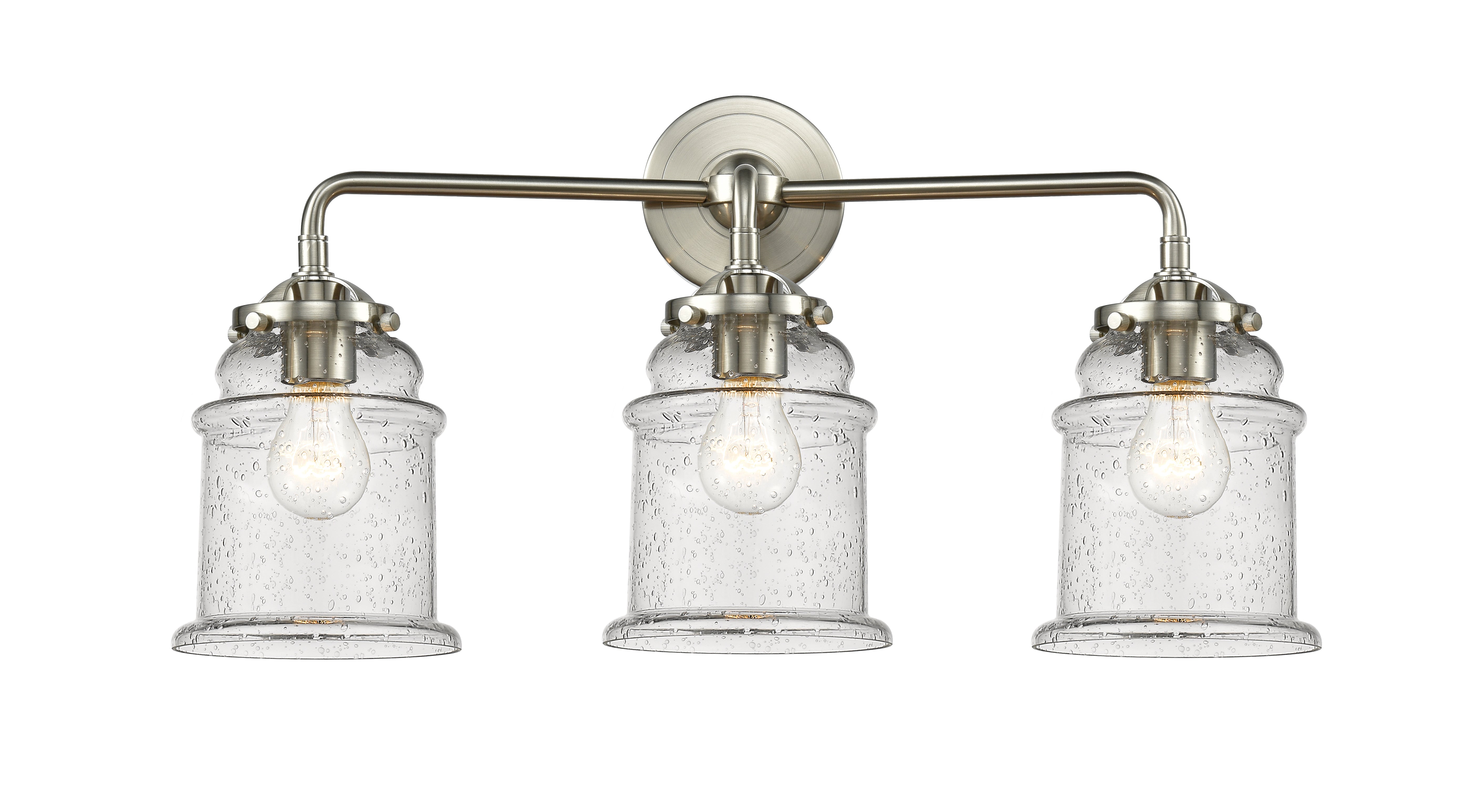 Nouveau Bath Vanity Light Cast Brass Glass