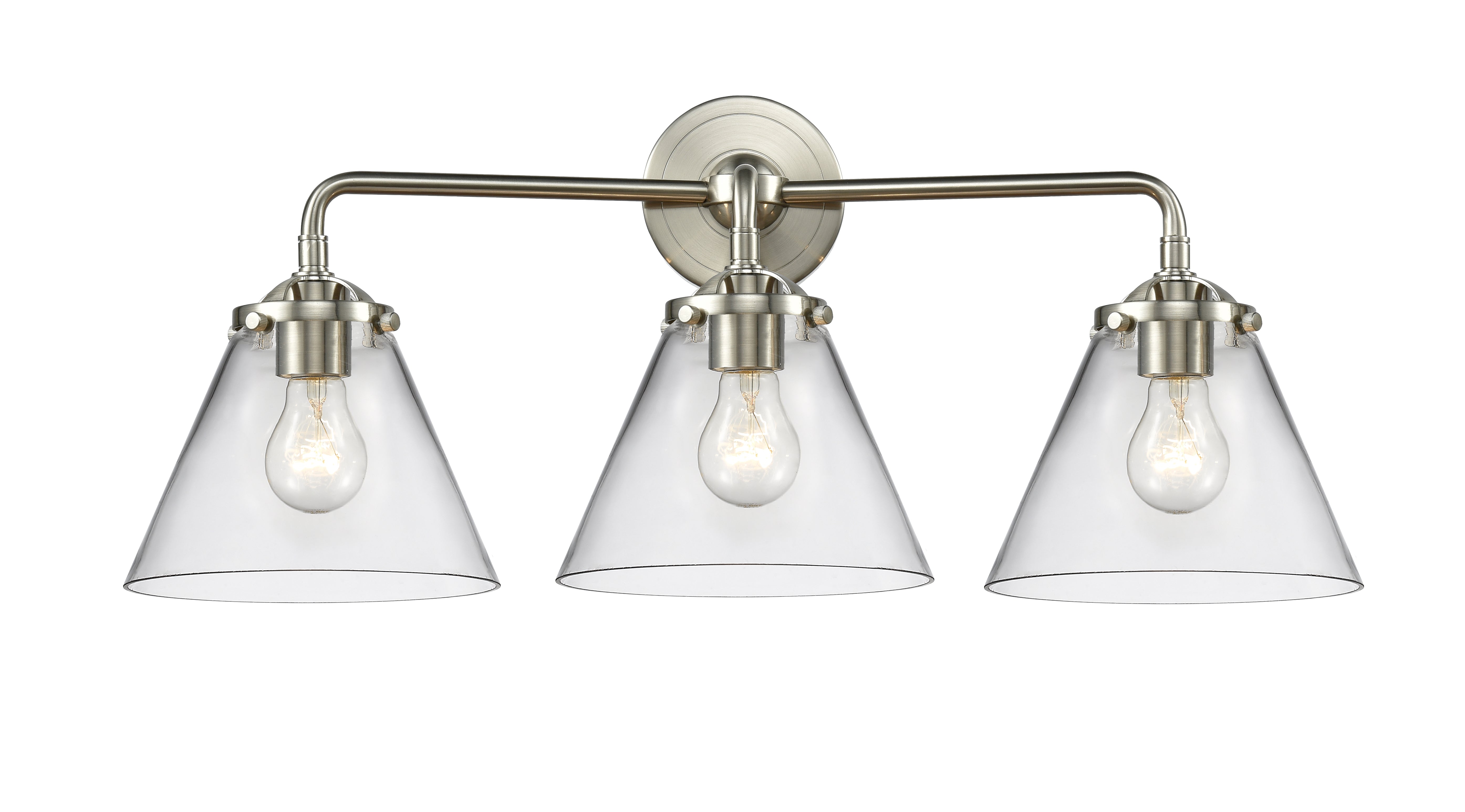 Nouveau Bath Vanity Light Glass Steel