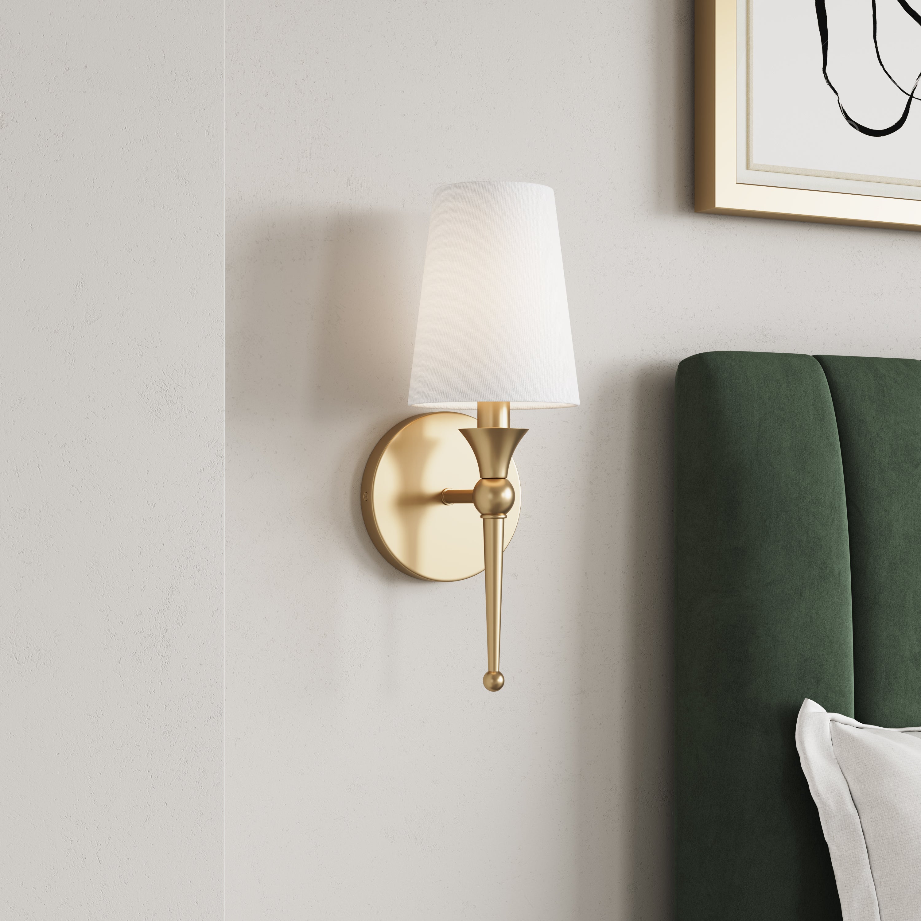 5'' Vintage Brass 1 Light Wall Sconce