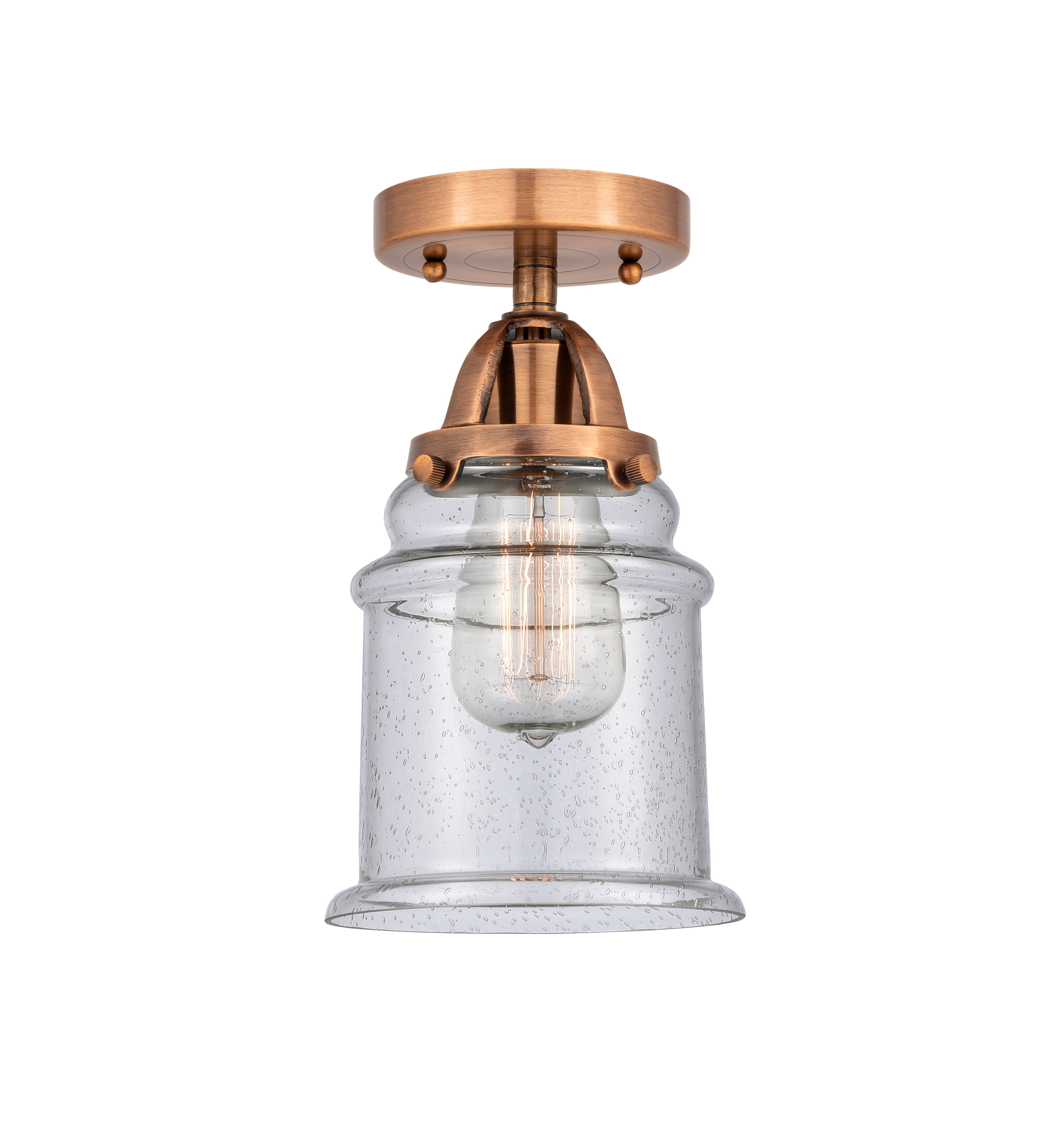 Nouveau Semi-Flush Mount Brushed Satin Nickel