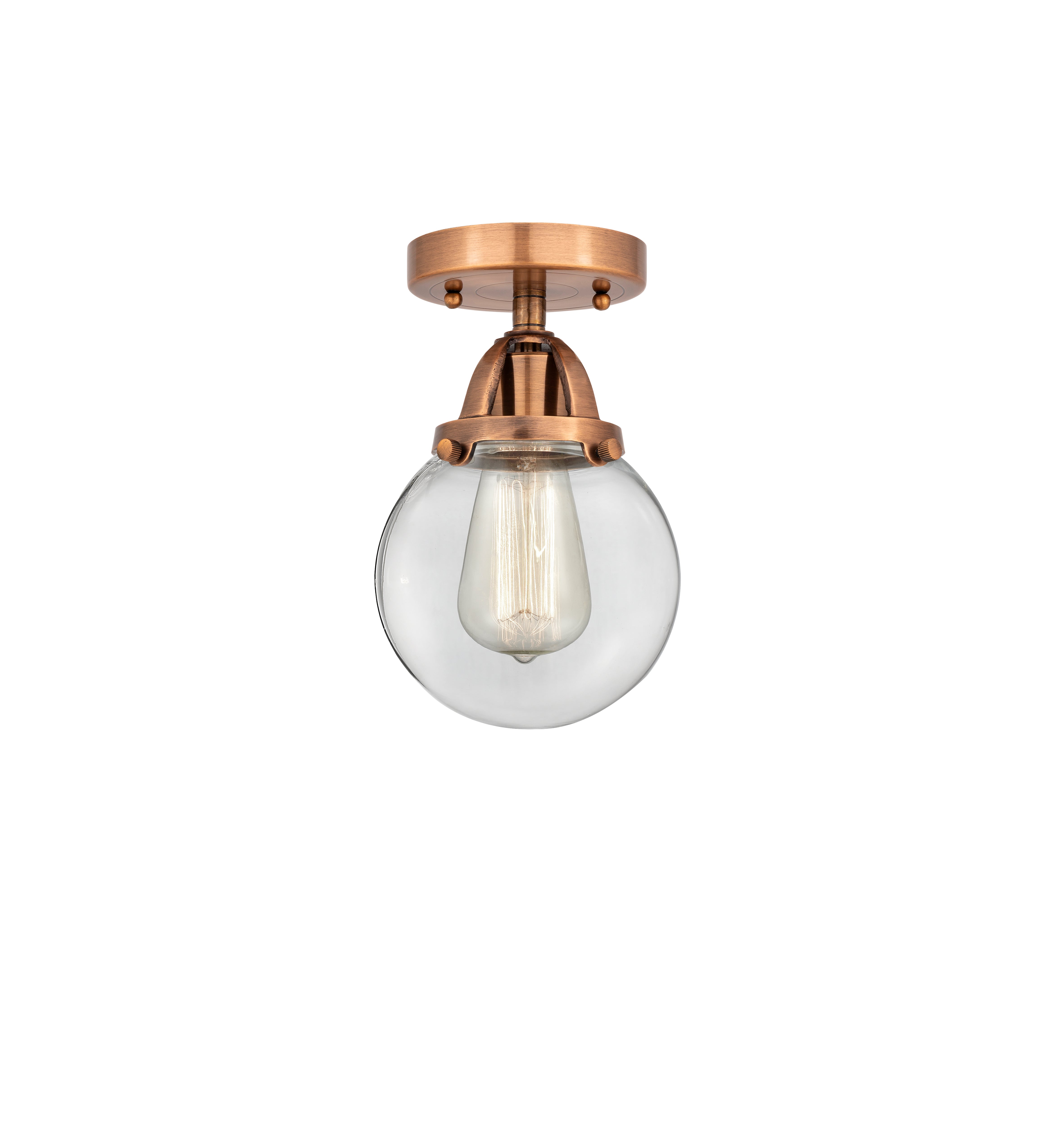 Nouveau Semi-Flush Mount Brushed Satin Nickel