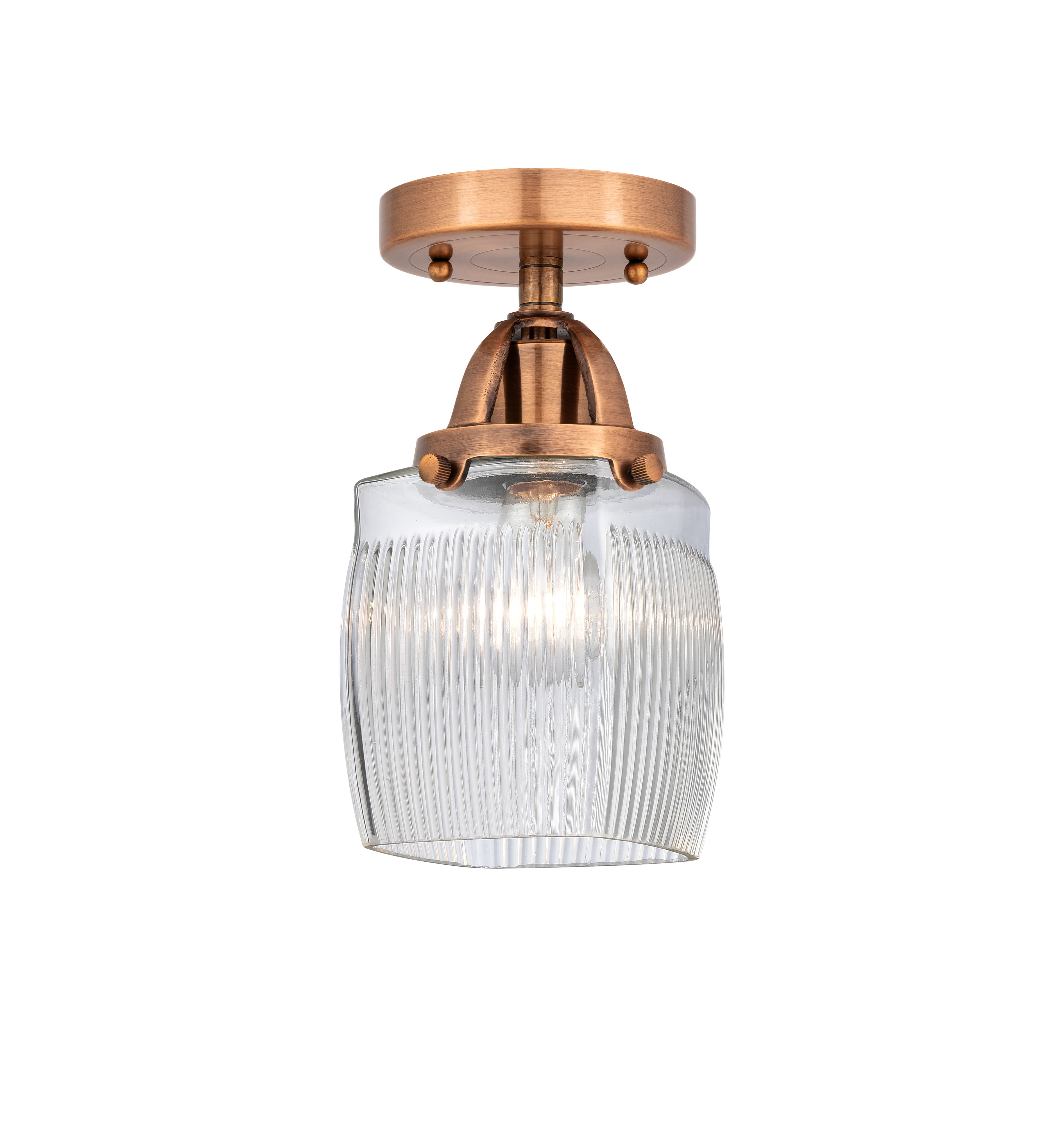 Nouveau Semi-Flush Mount 2 Lights Nickel