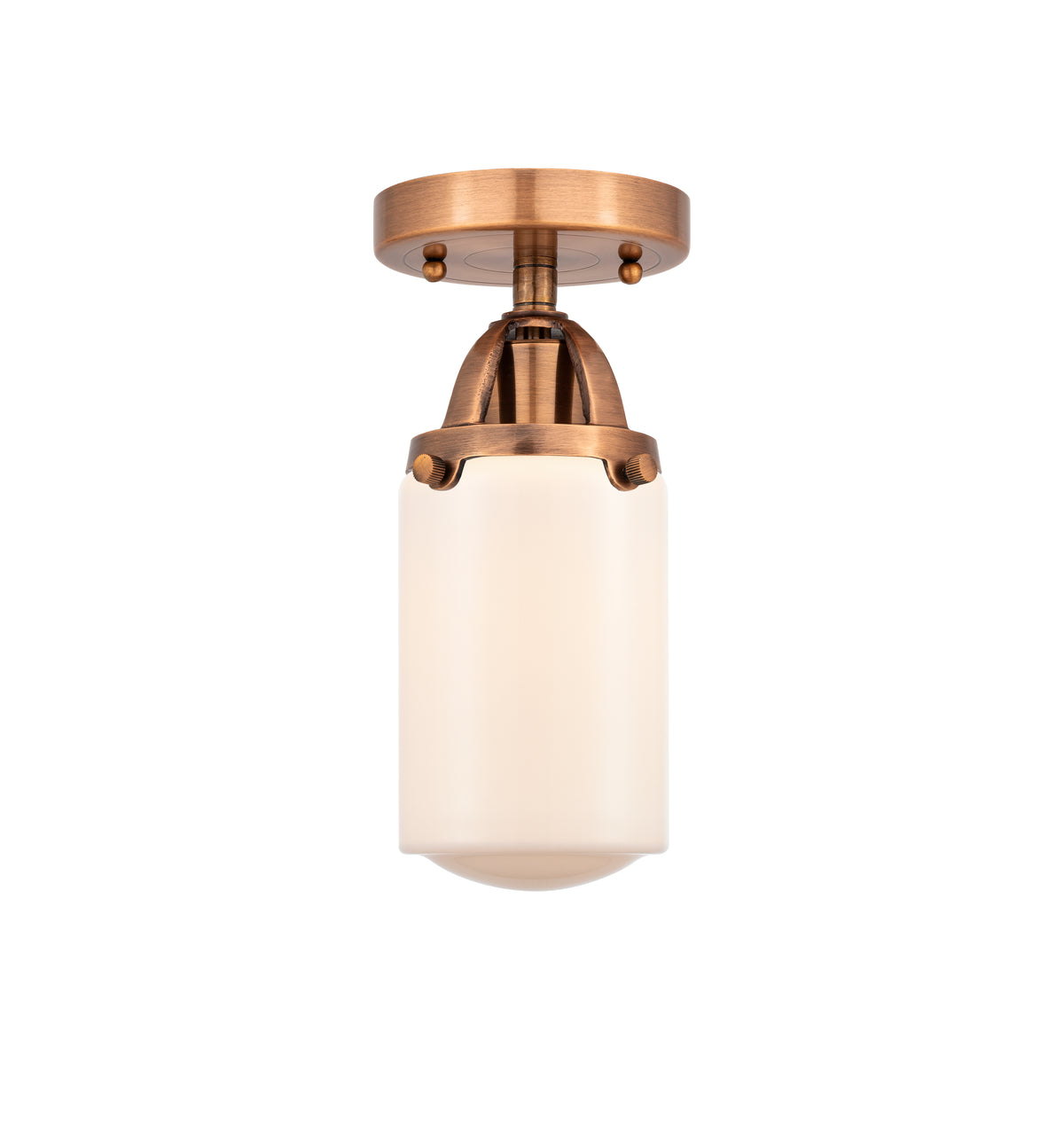 Dover 5-Inch 1-Light Semi-Flush Mount 10-Inch High