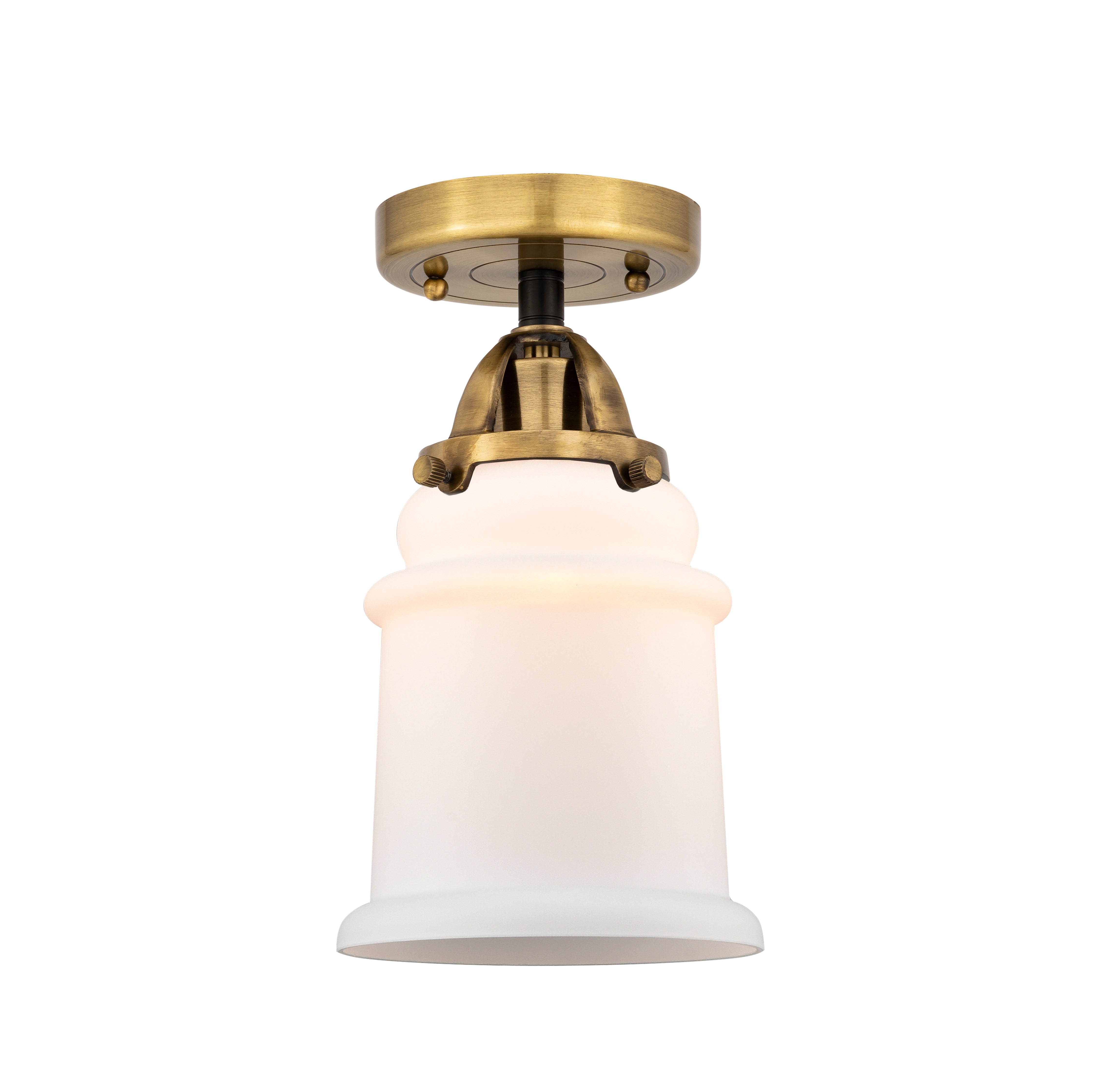 Nouveau Semi-Flush Mount Brushed Satin Nickel