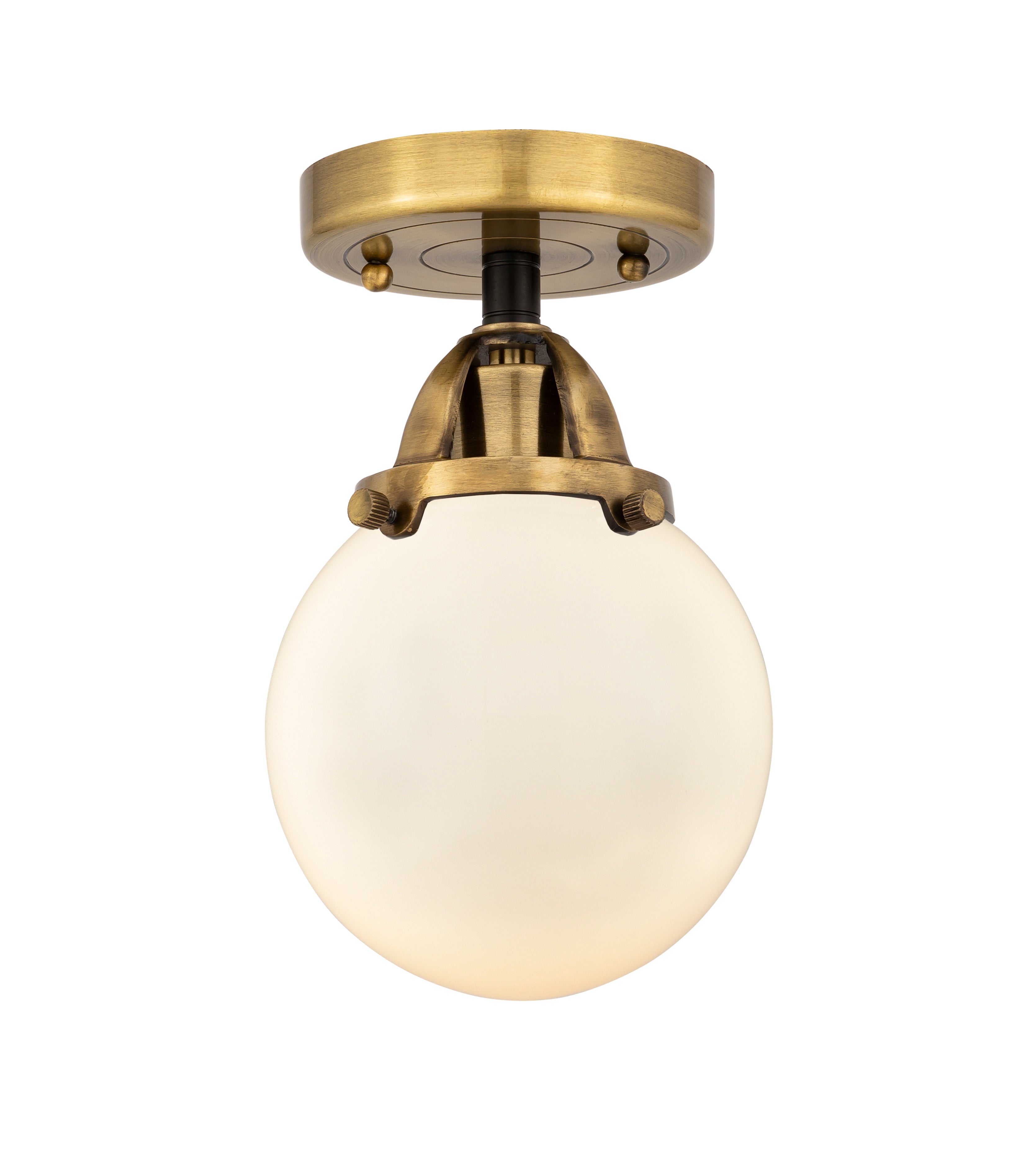 Nouveau Semi-Flush Mount Brushed Satin Nickel