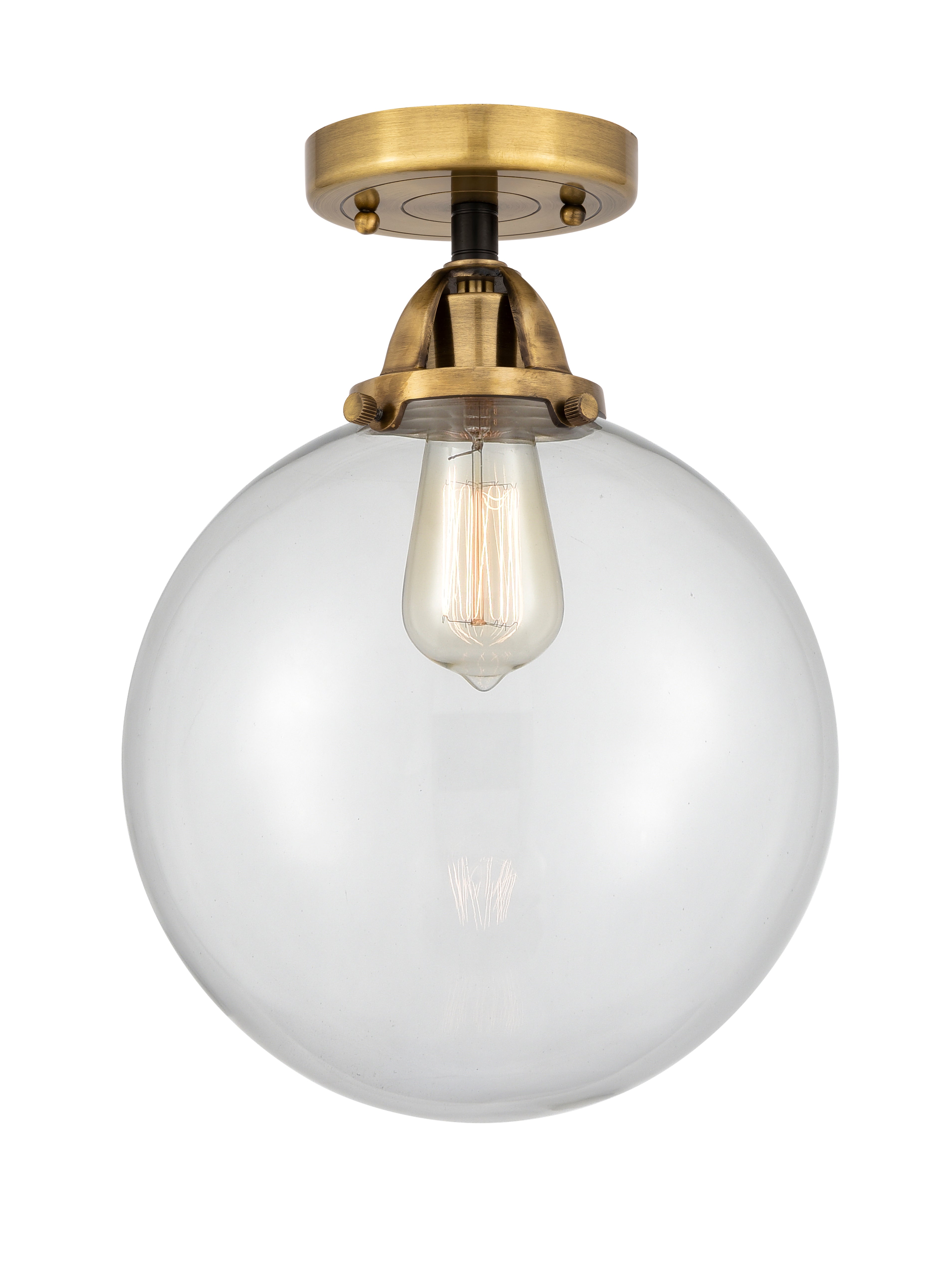 Nouveau Semi-Flush Mount Brushed Satin Nickel