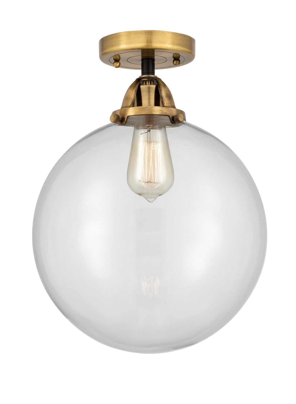 Beacon 12-Inch 1-Light Semi-Flush Mount Globe Shade 15.25-Inch High