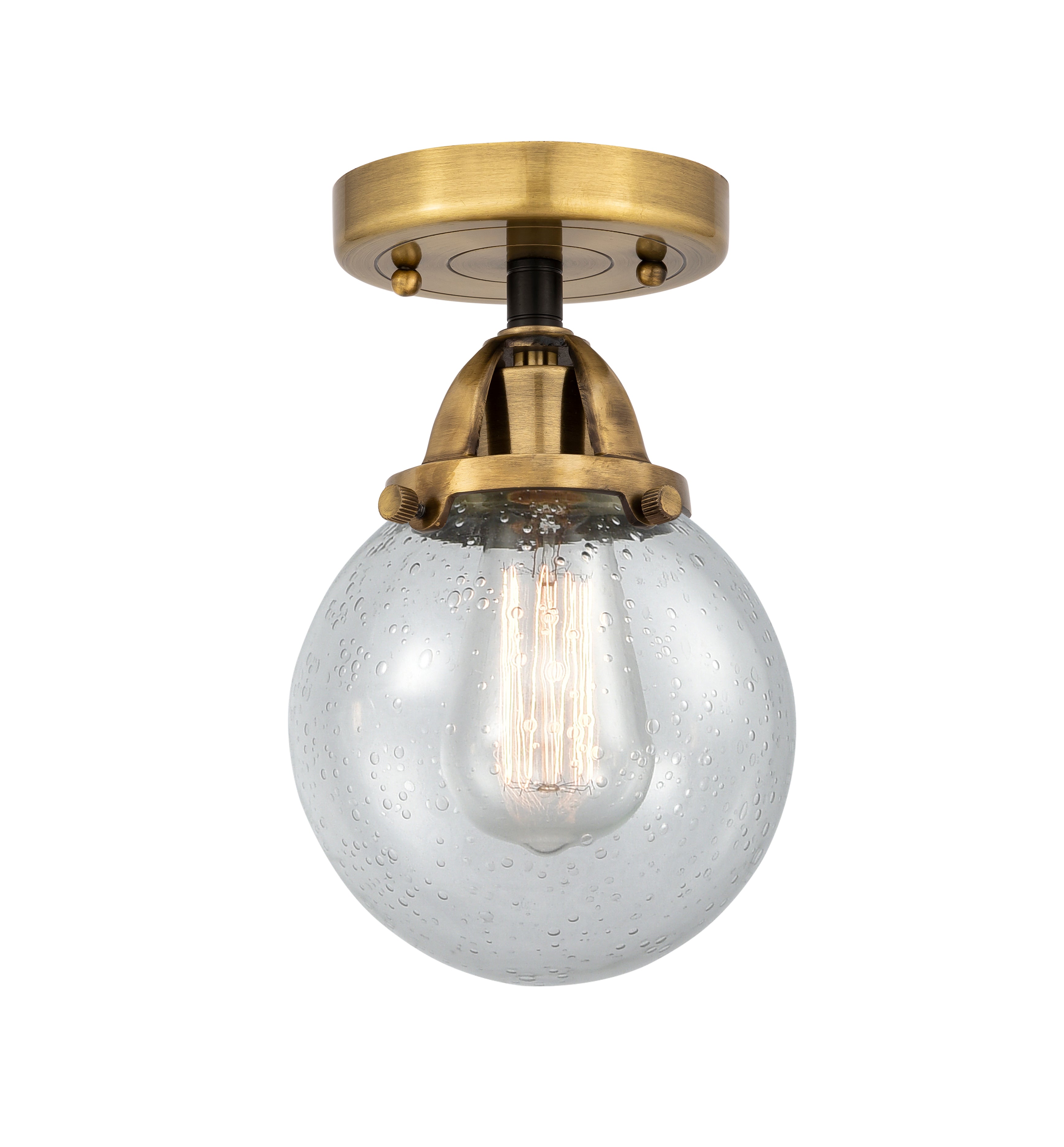 Nouveau Semi-Flush Mount Brushed Satin Nickel