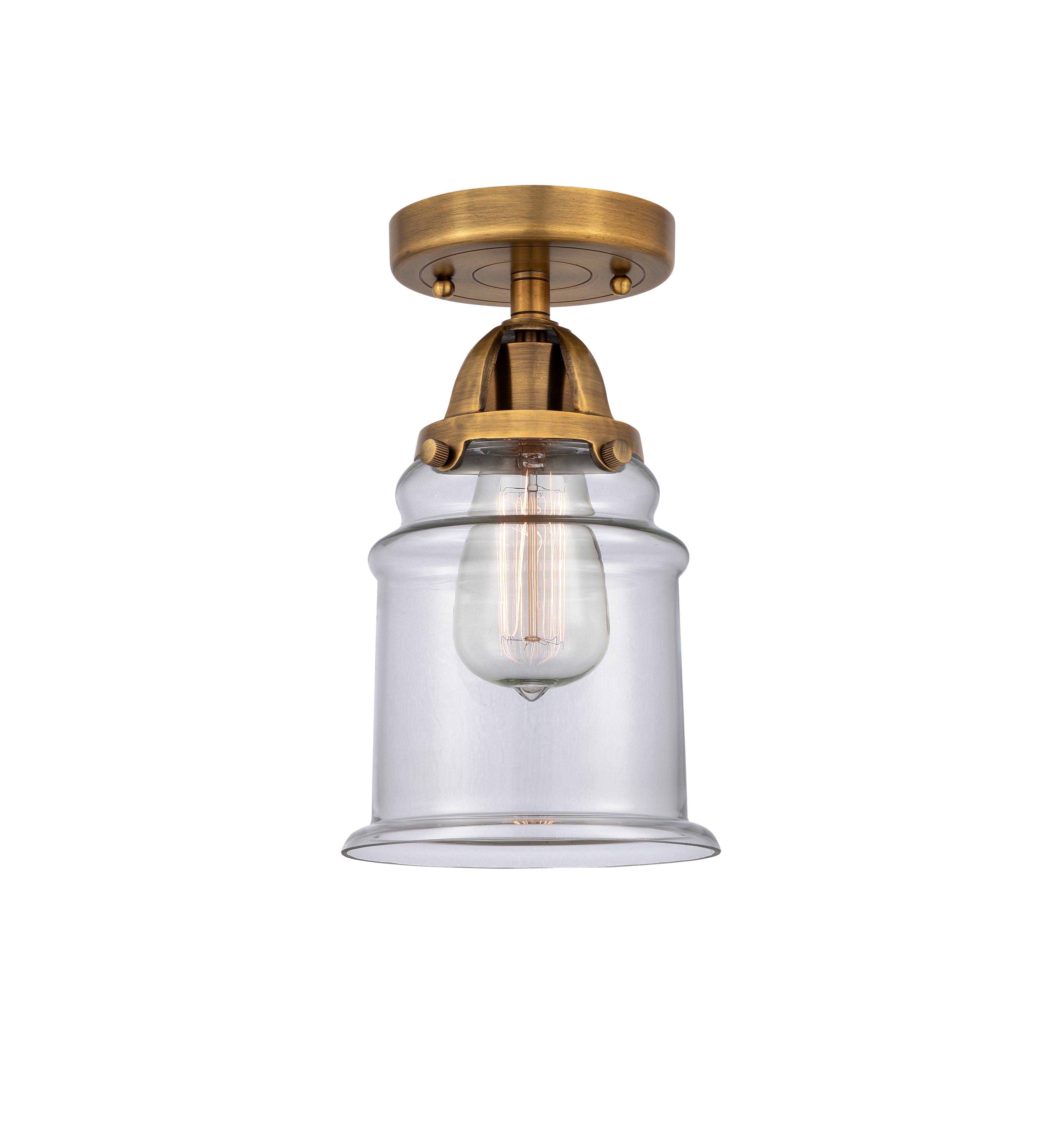 Nouveau Semi-Flush Mount Brushed Satin Nickel