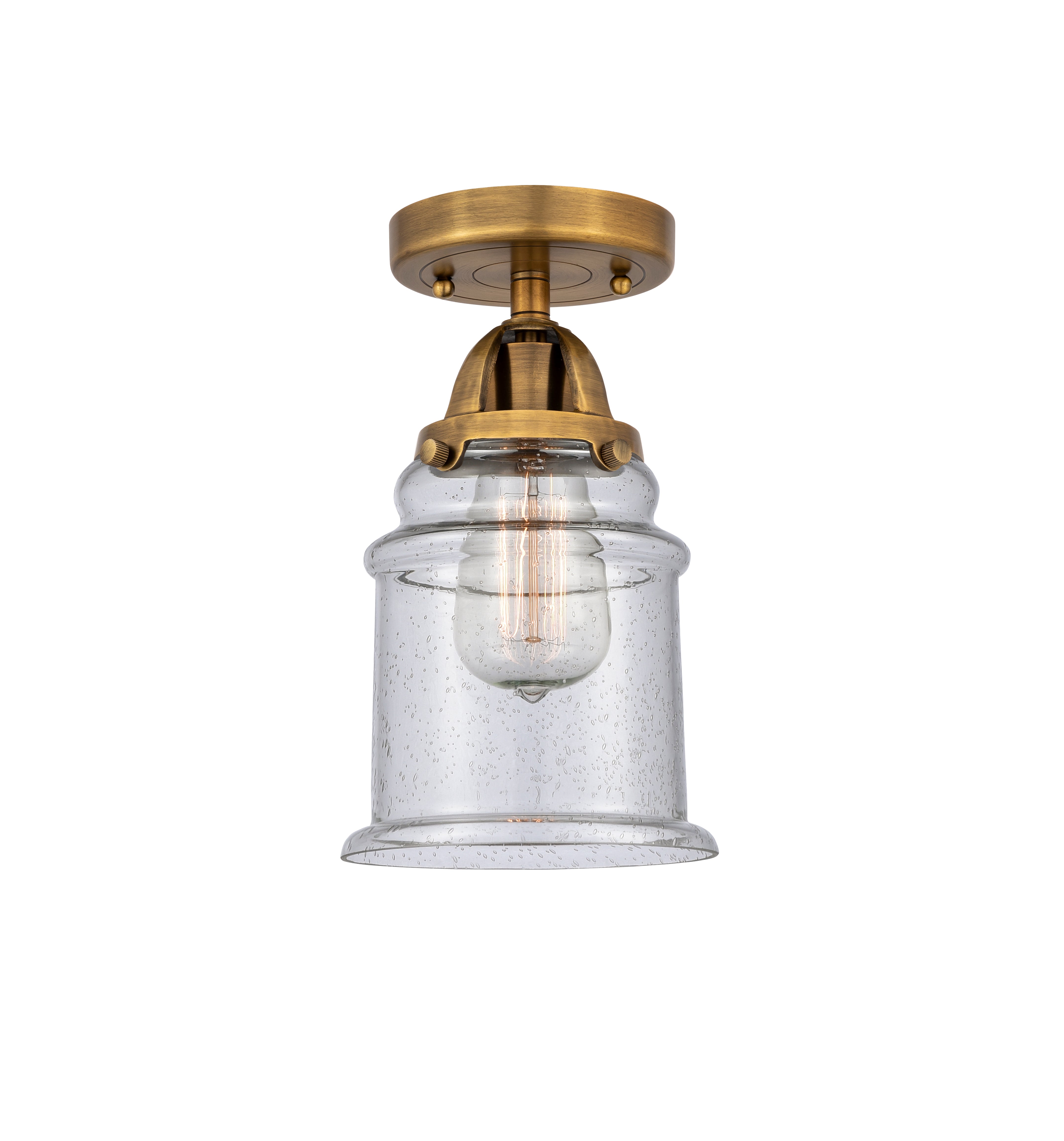 Nouveau Semi-Flush Mount Brushed Satin Nickel