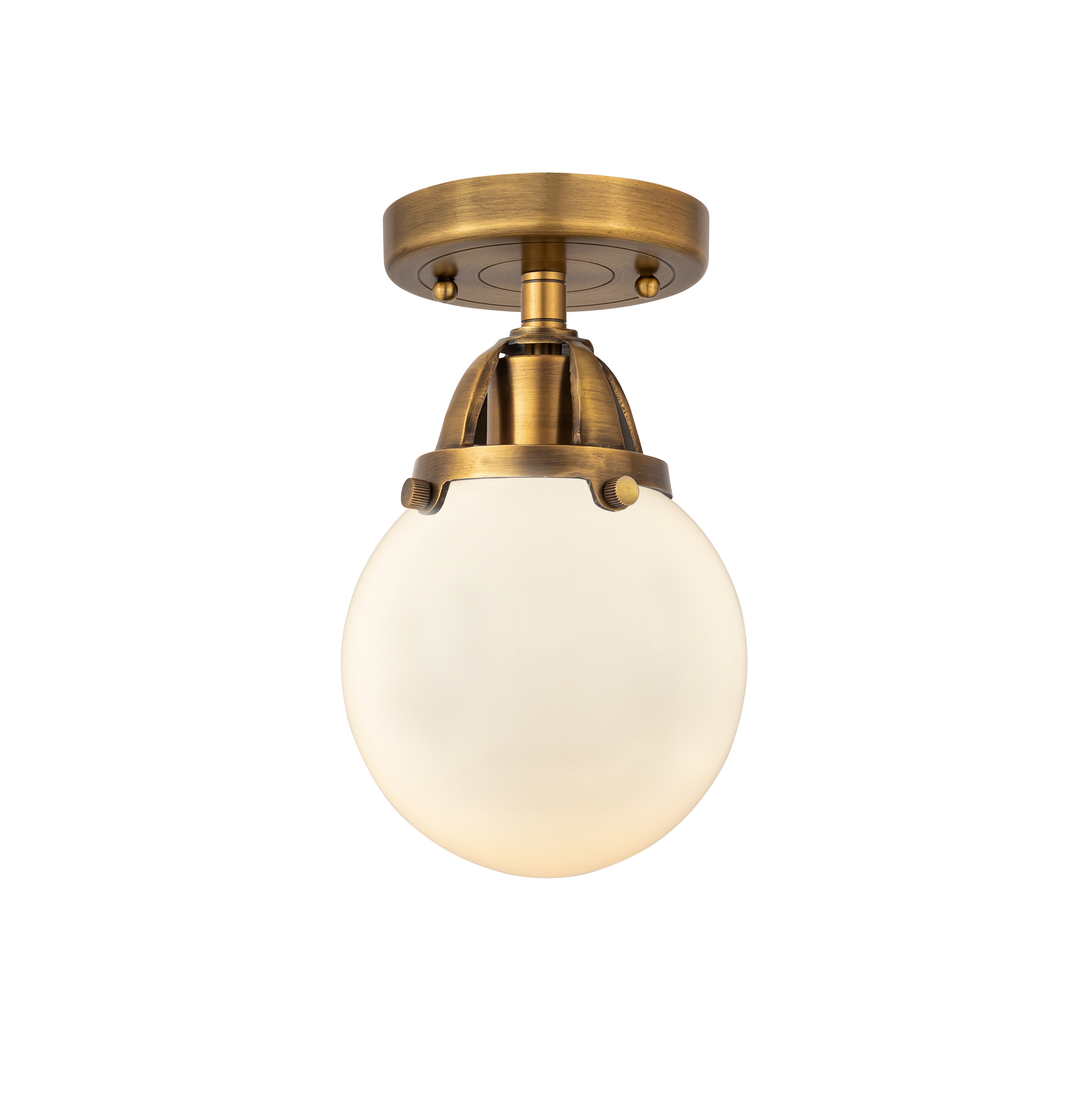 Nouveau Semi-Flush Mount Brushed Satin Nickel