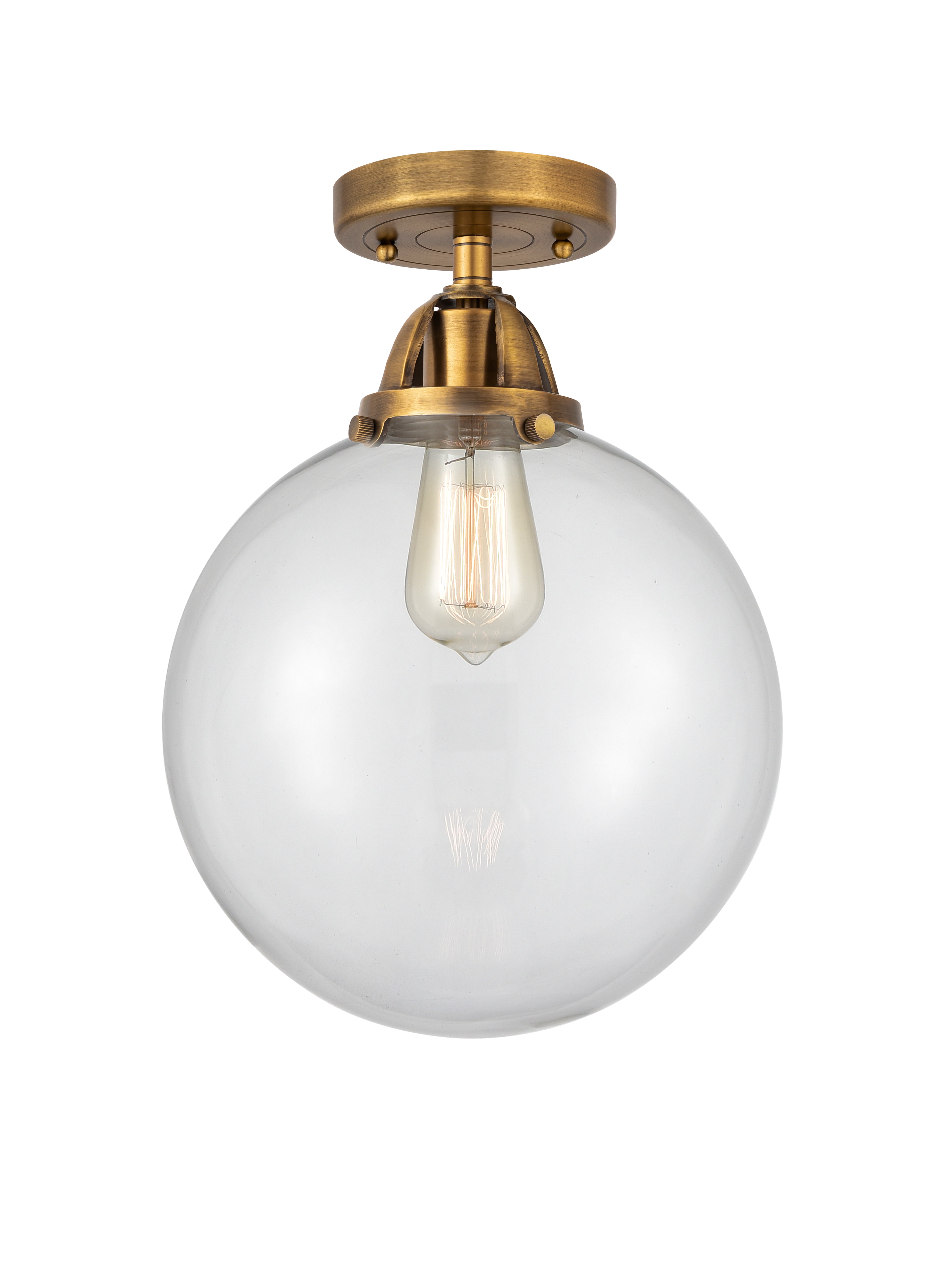 Nouveau Semi-Flush Mount Brushed Satin Nickel