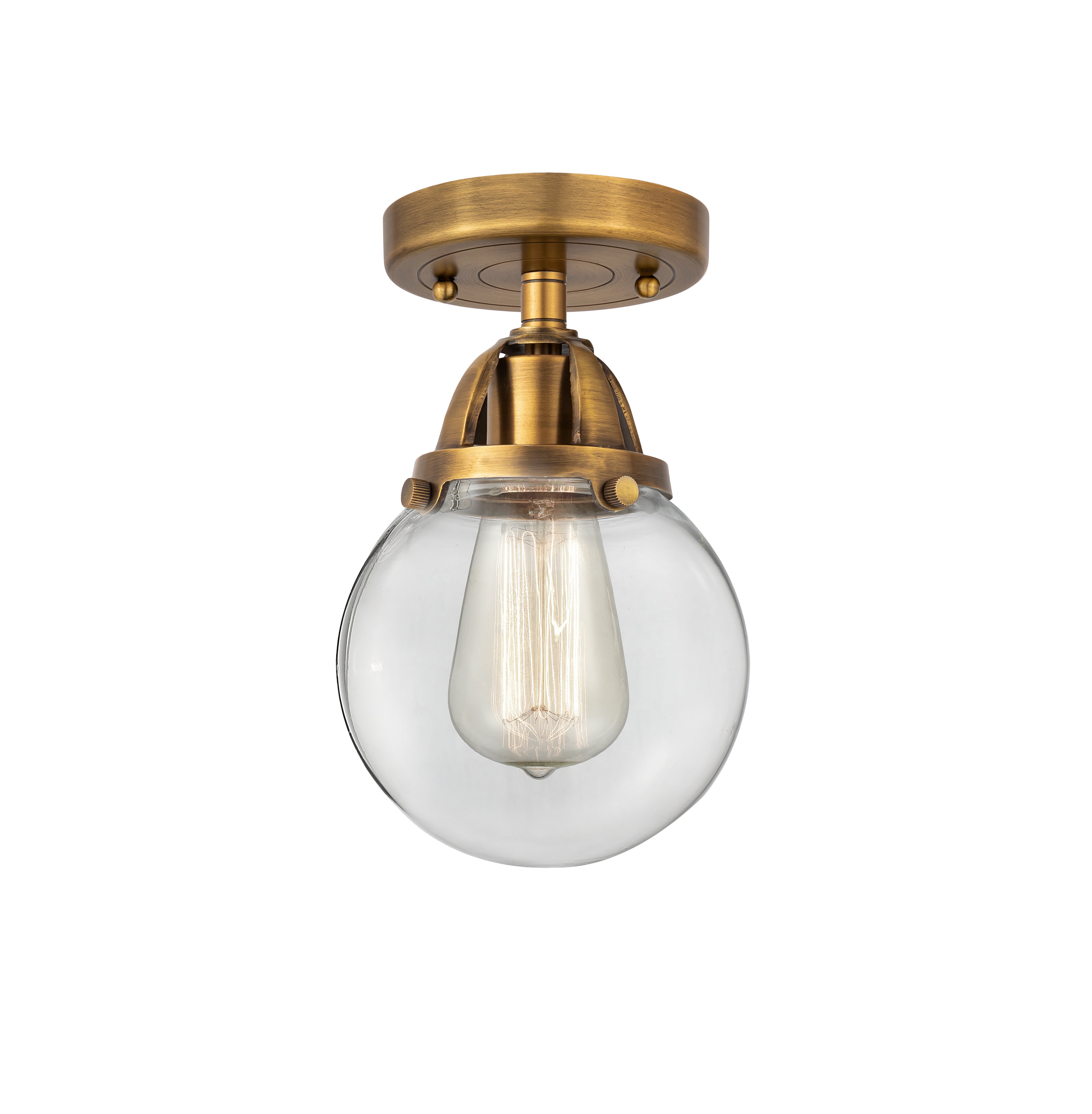 Nouveau Semi-Flush Mount Brushed Satin Nickel