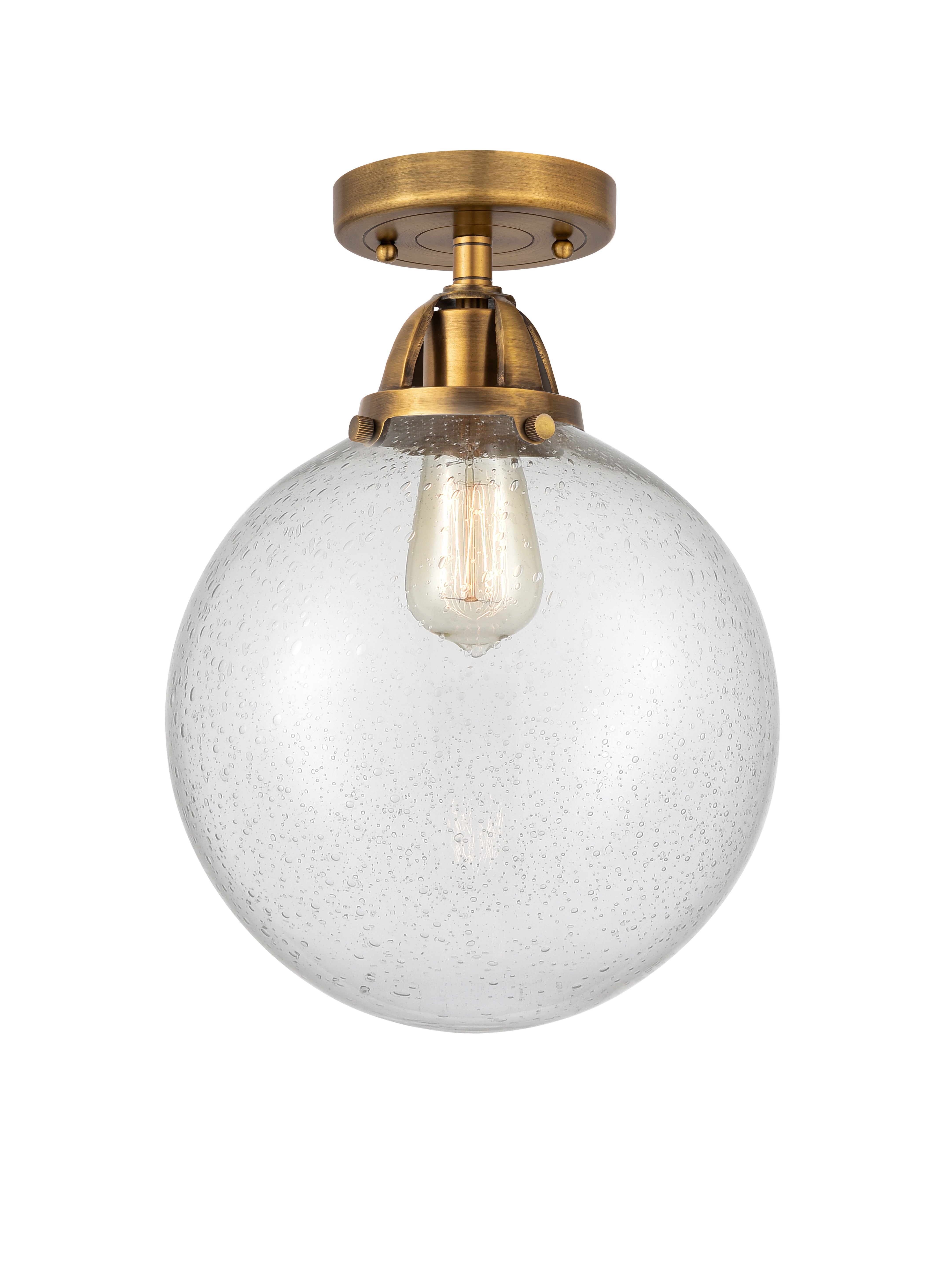 Nouveau Semi-Flush Mount Brushed Satin Nickel