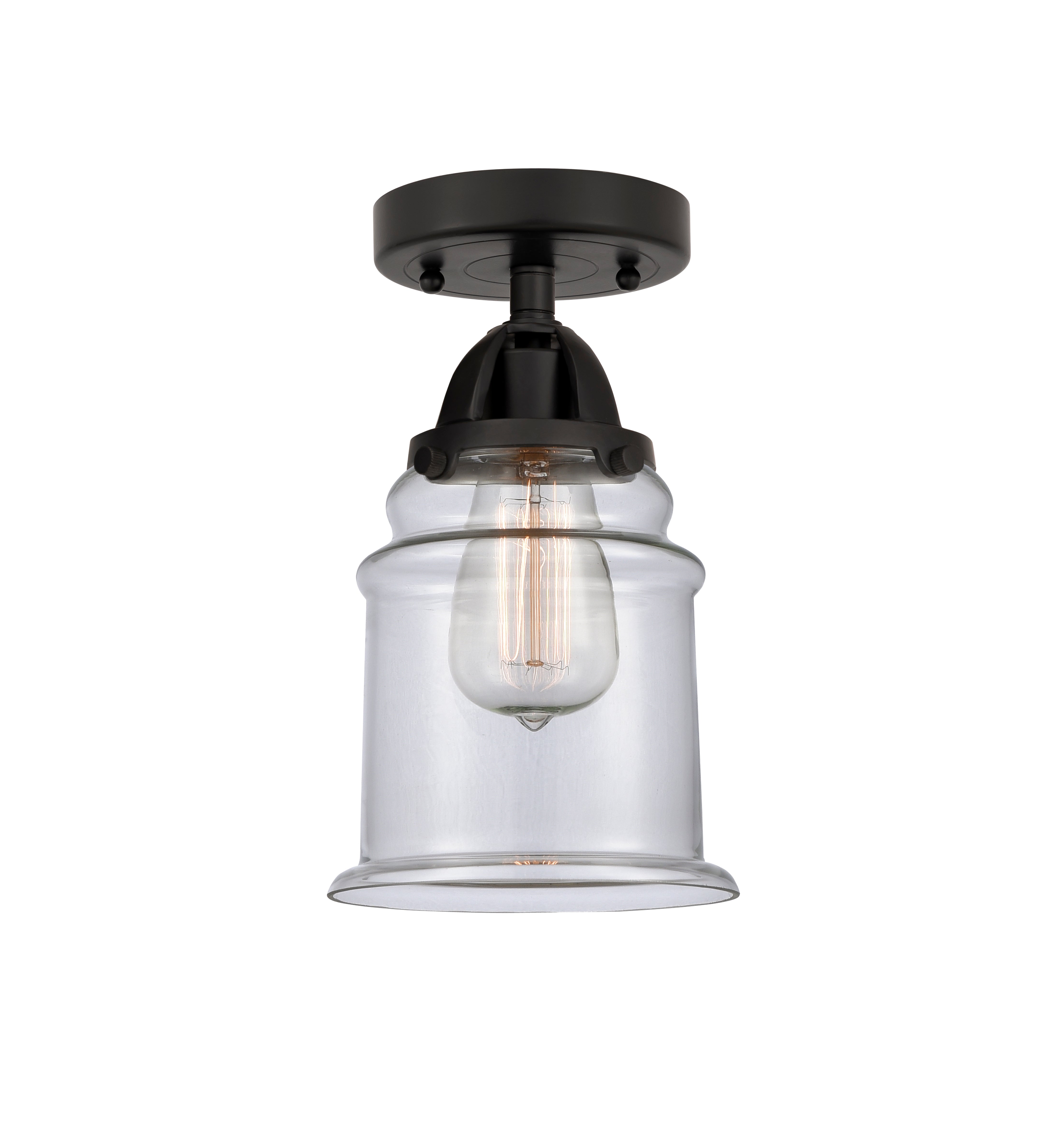 Nouveau Semi-Flush Mount Brushed Satin Nickel