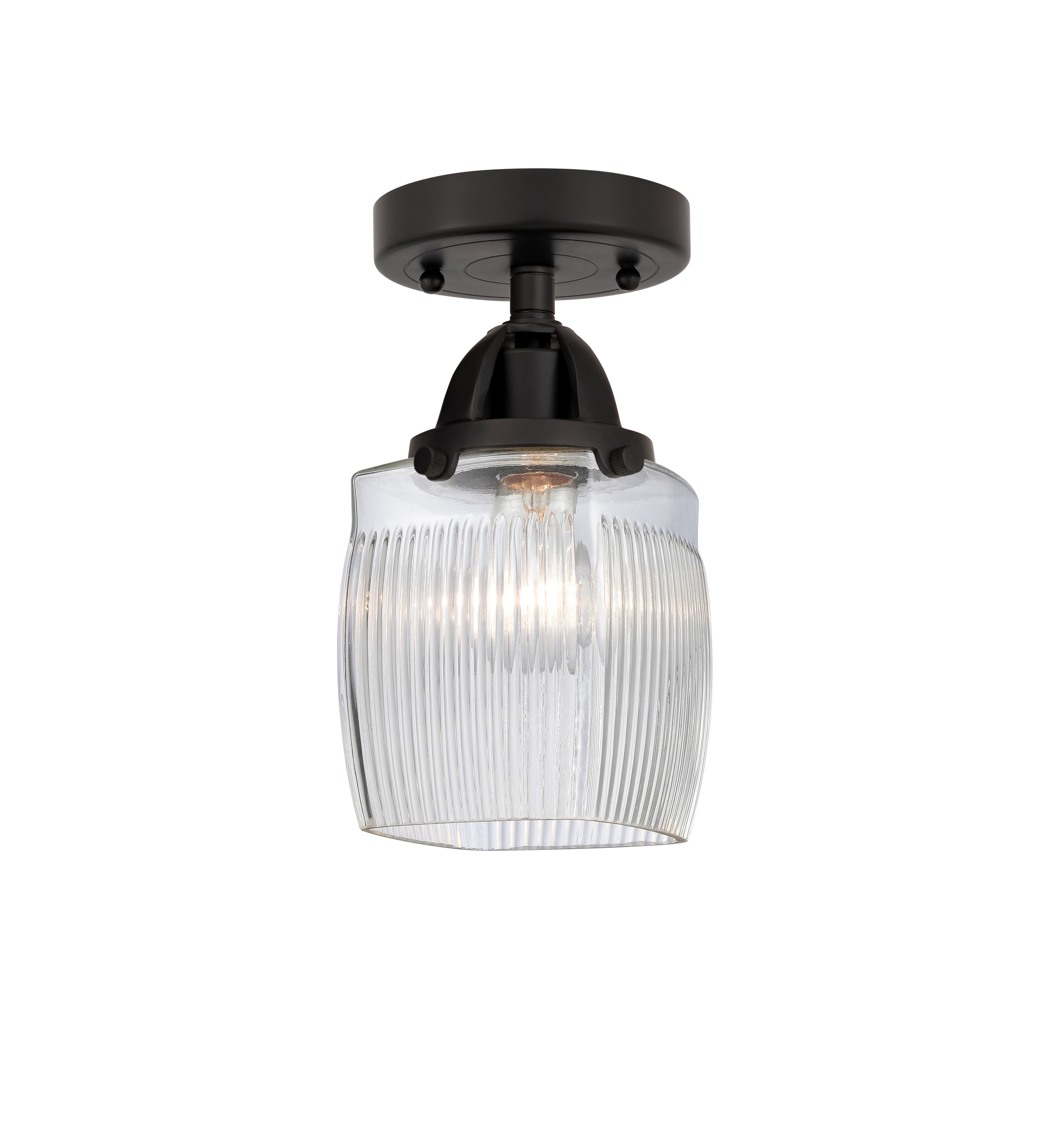 Nouveau Semi-Flush Mount 2 Lights Nickel