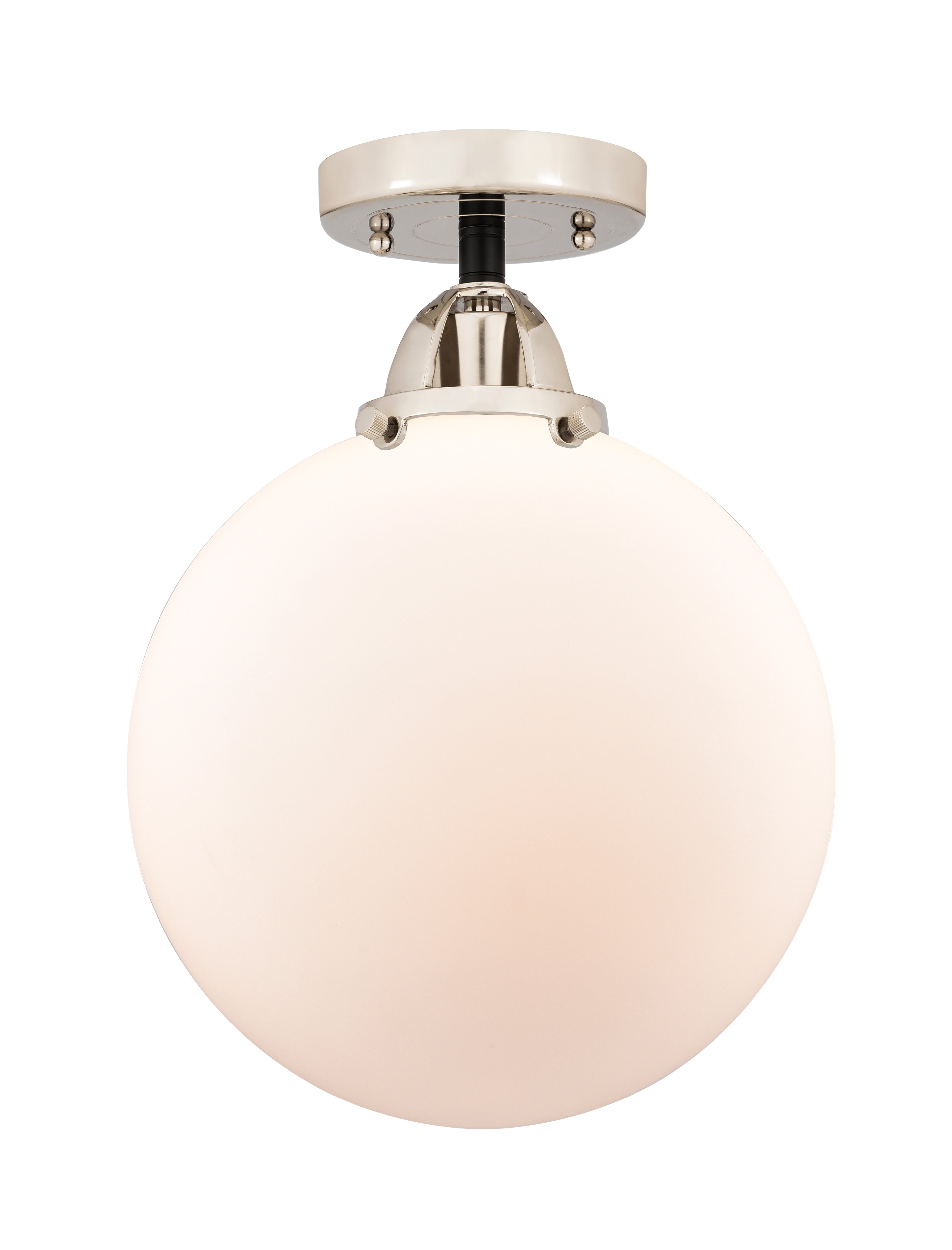 Nouveau Semi-Flush Mount Brushed Satin Nickel
