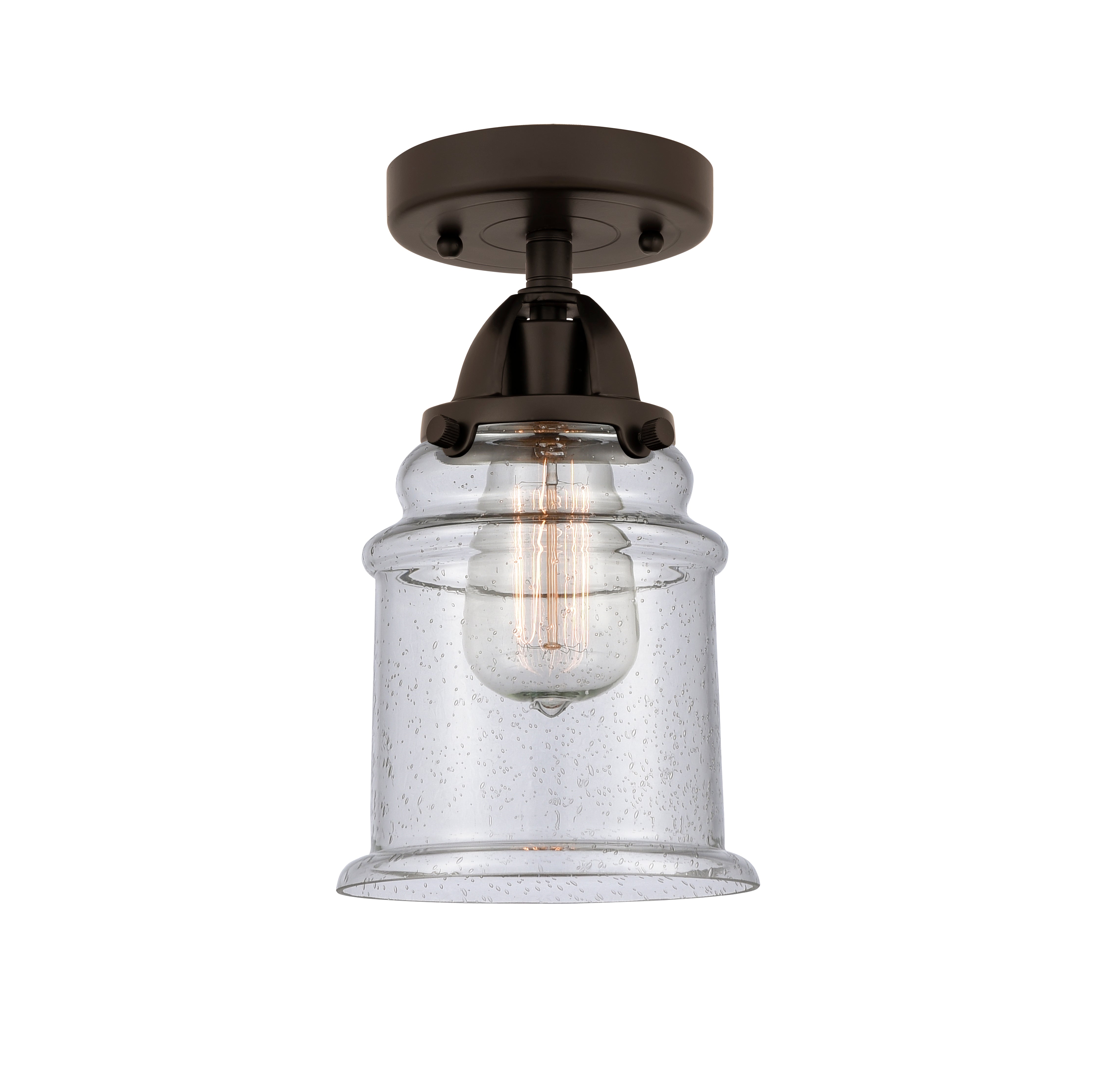 Nouveau Semi-Flush Mount Brushed Satin Nickel