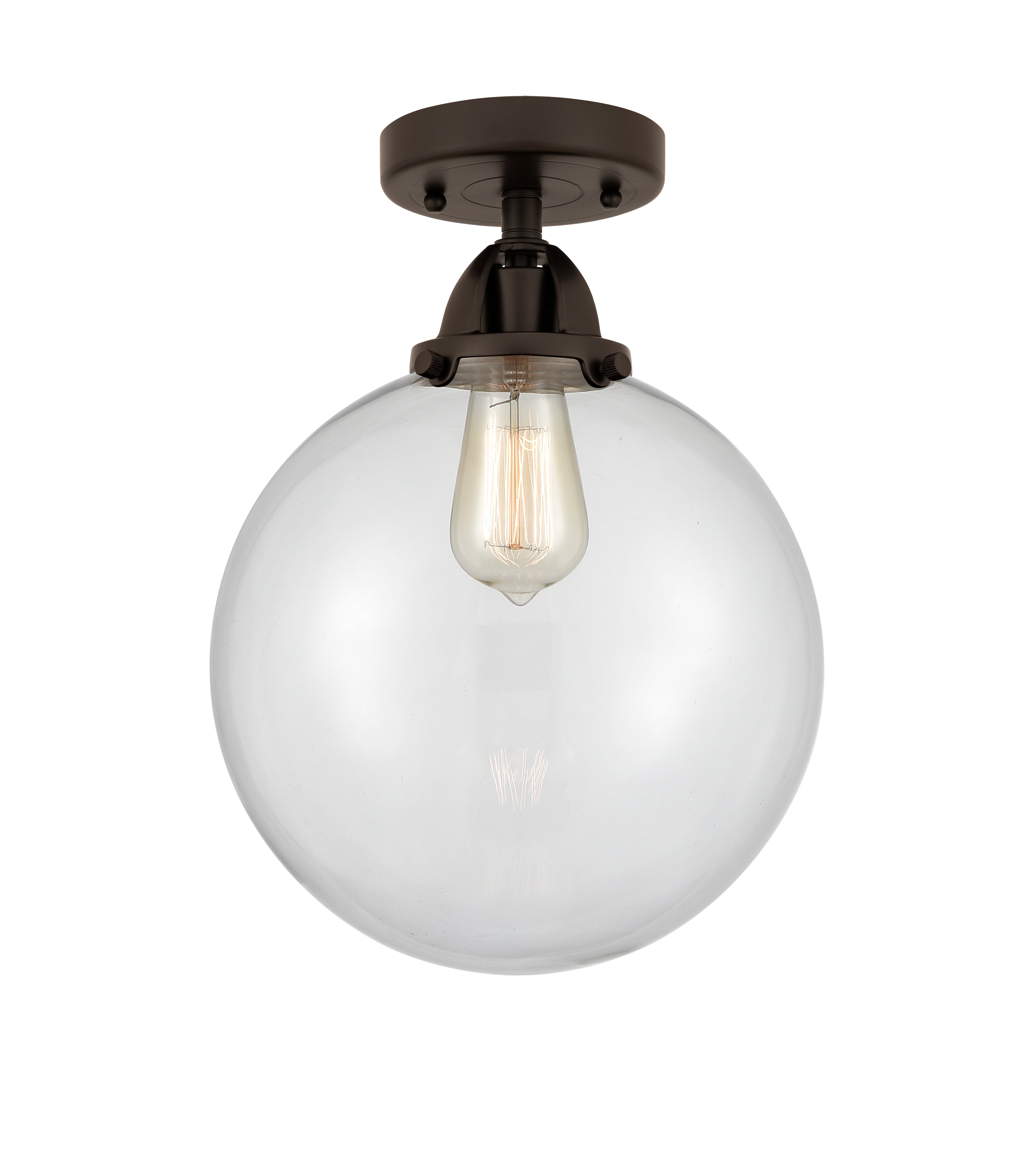 Nouveau Semi-Flush Mount Brushed Satin Nickel