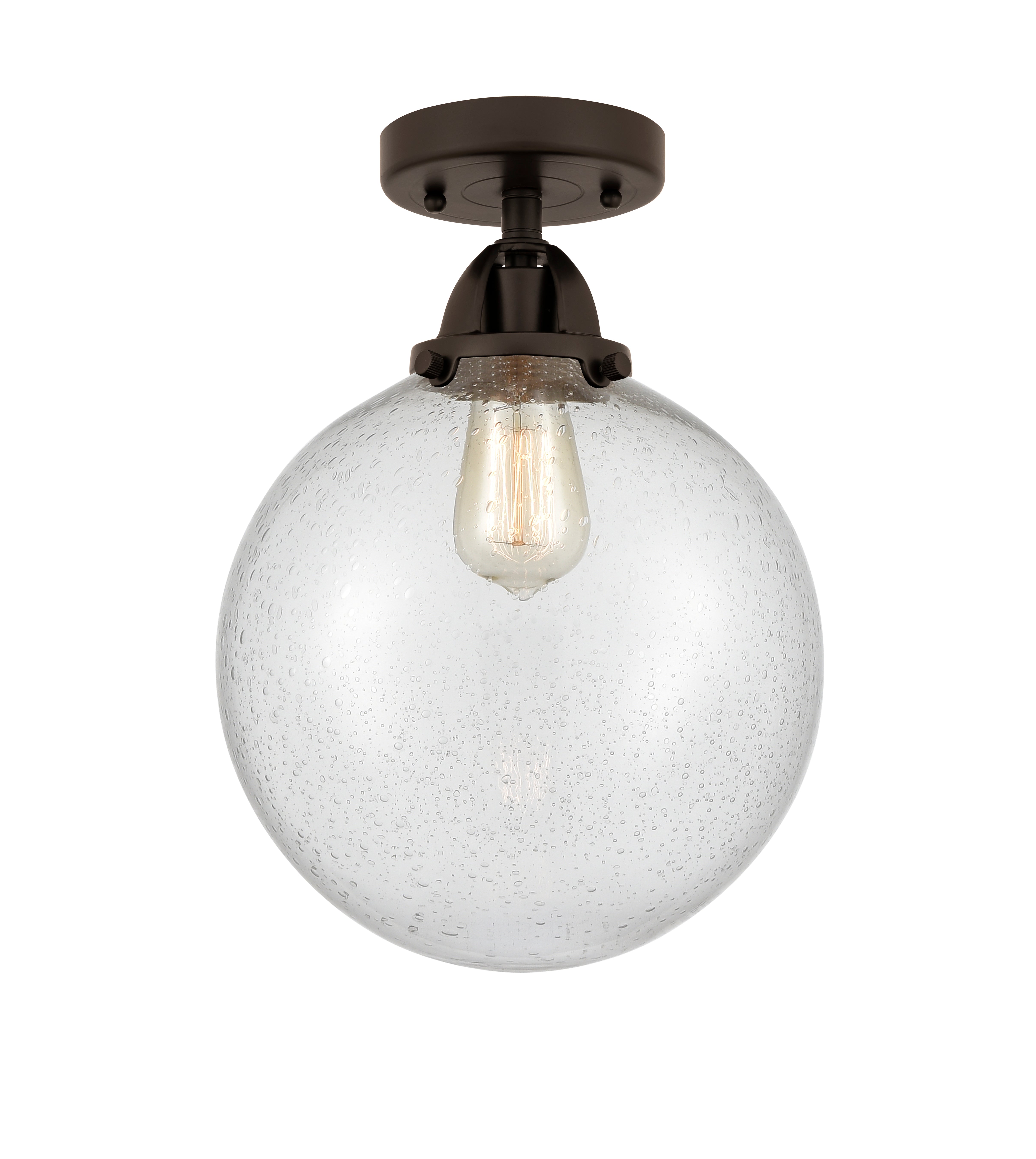Nouveau Semi-Flush Mount Brushed Satin Nickel