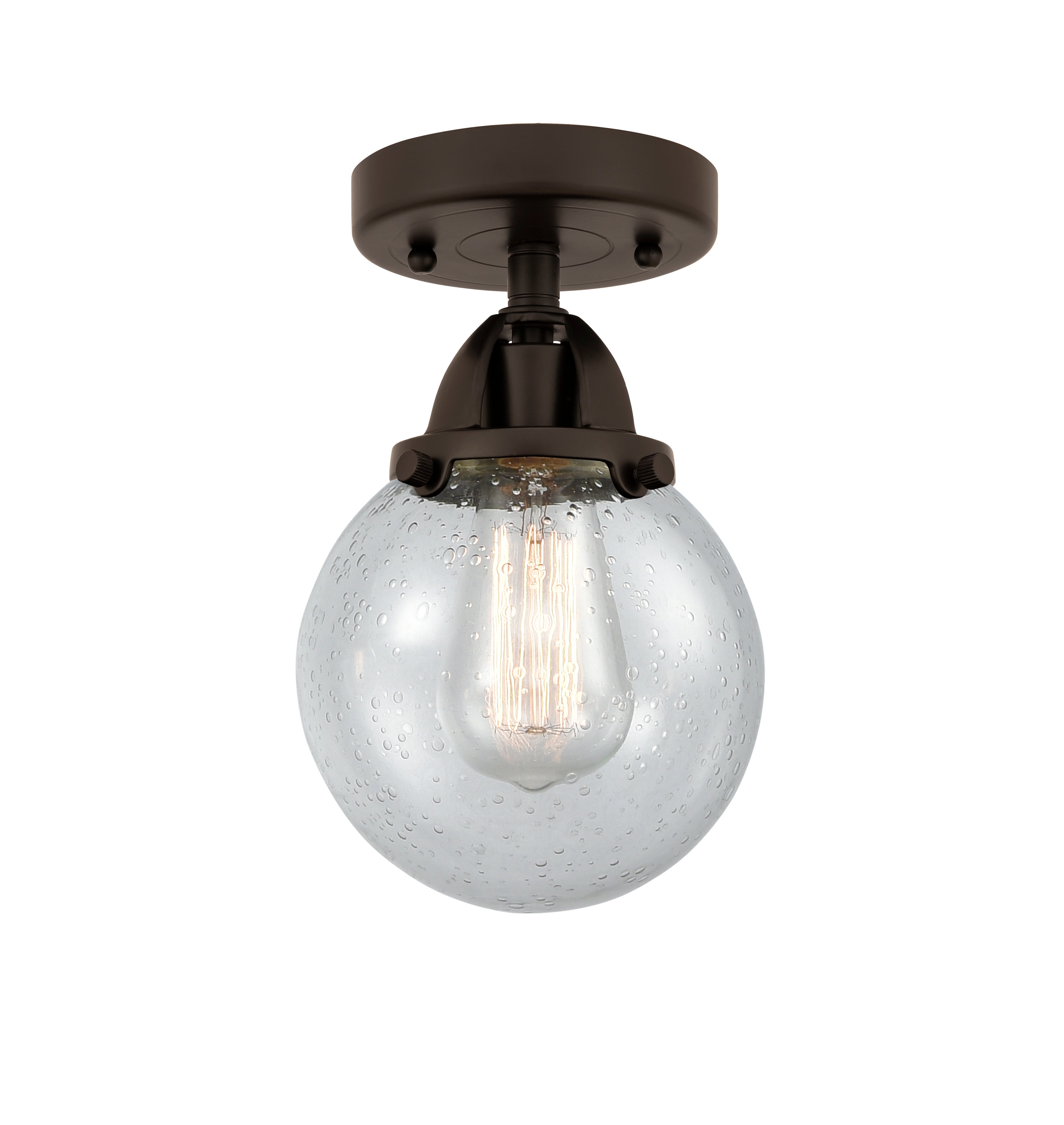 Nouveau Semi-Flush Mount Brushed Satin Nickel