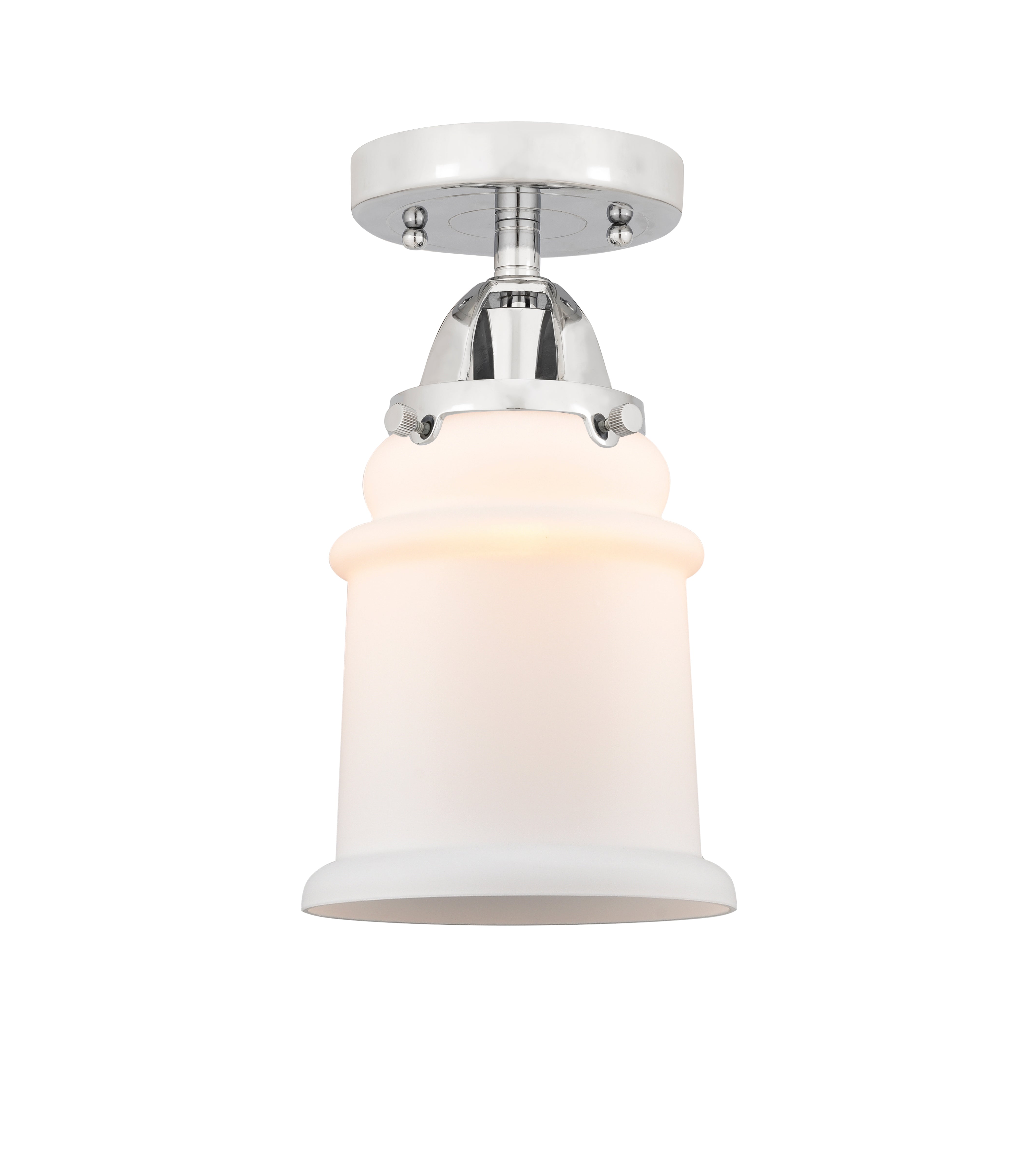 Nouveau Semi-Flush Mount Brushed Satin Nickel