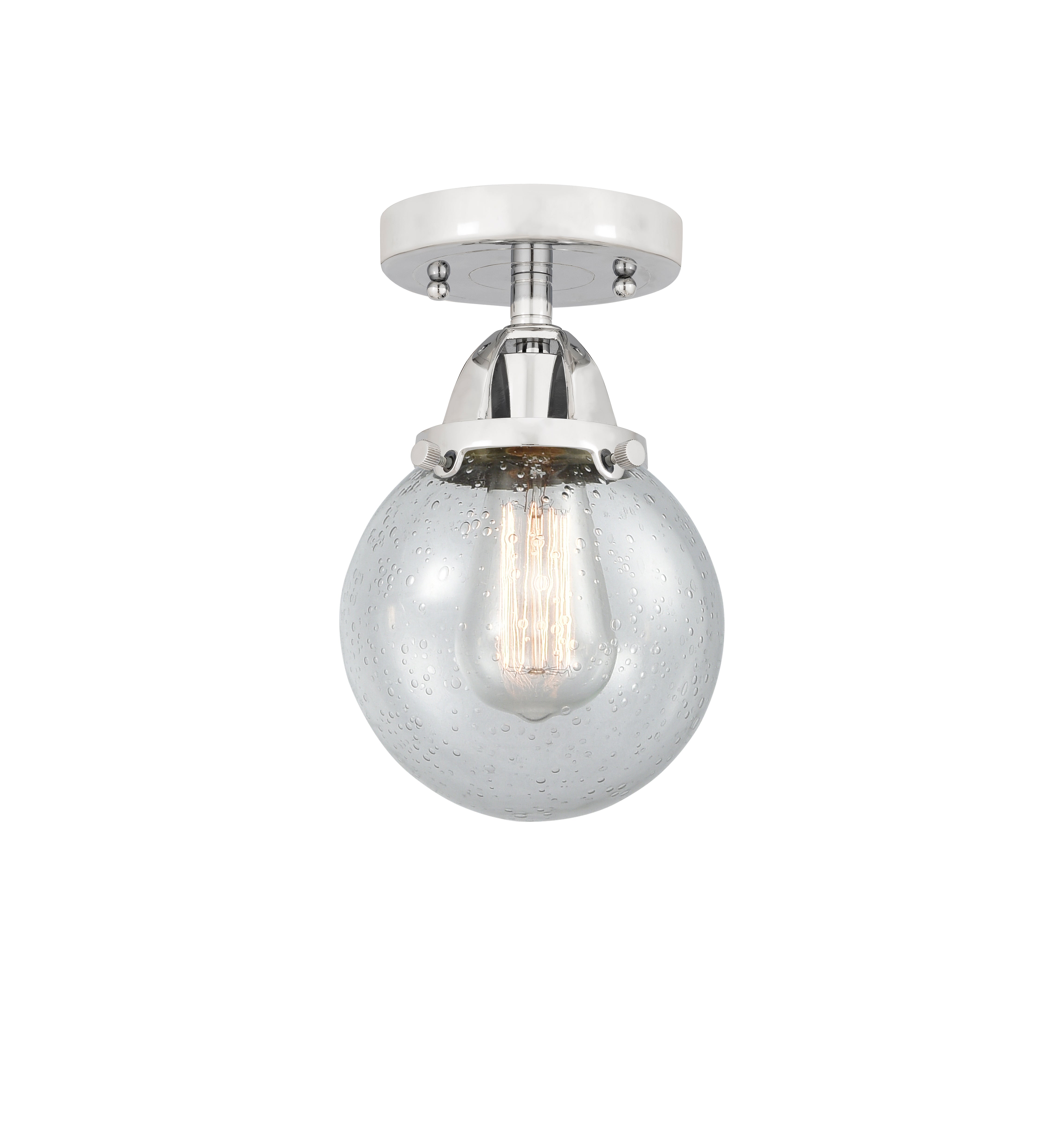 Nouveau Semi-Flush Mount Brushed Satin Nickel