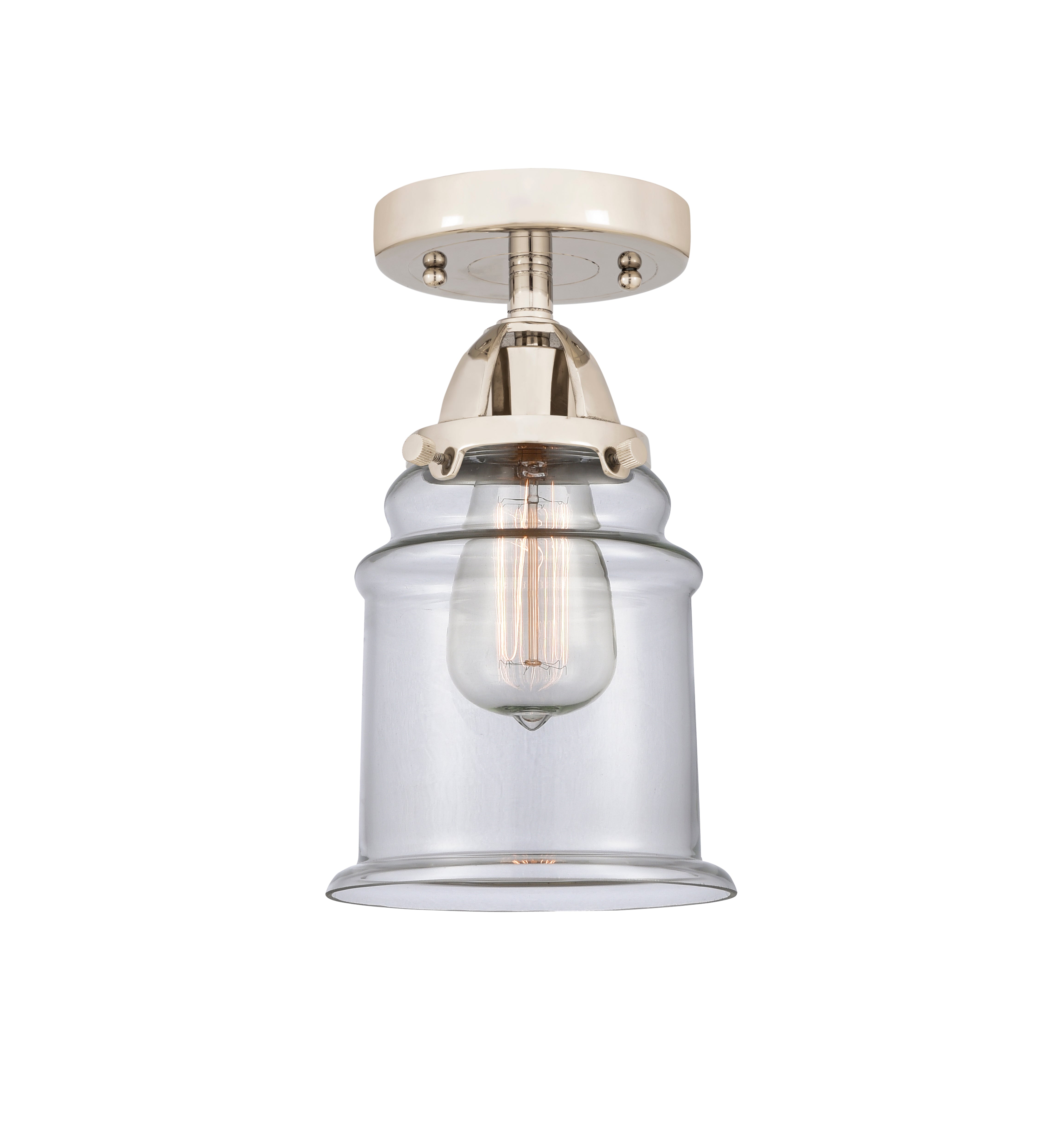 Nouveau Semi-Flush Mount Brushed Satin Nickel