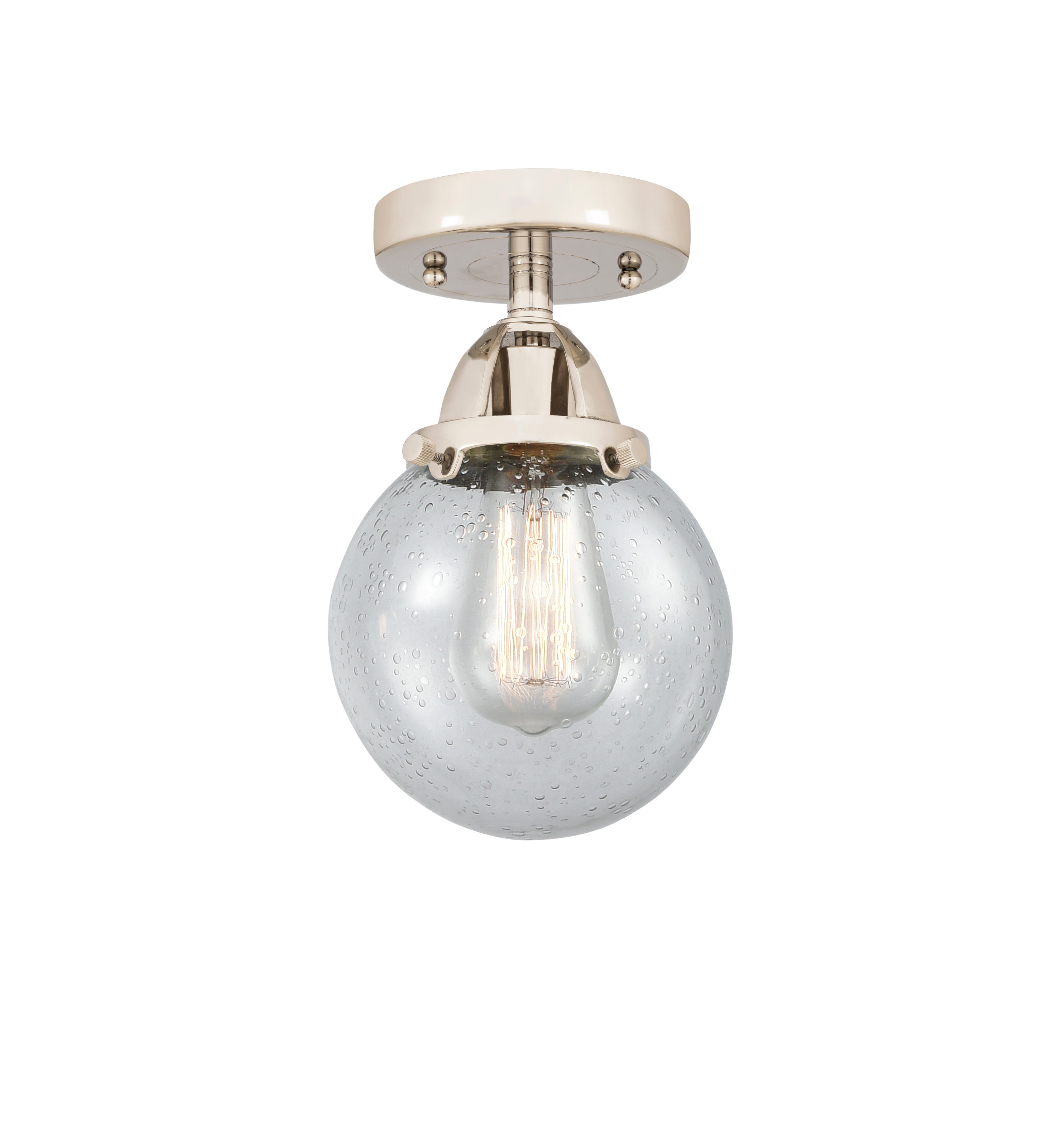 Nouveau Semi-Flush Mount Brushed Satin Nickel