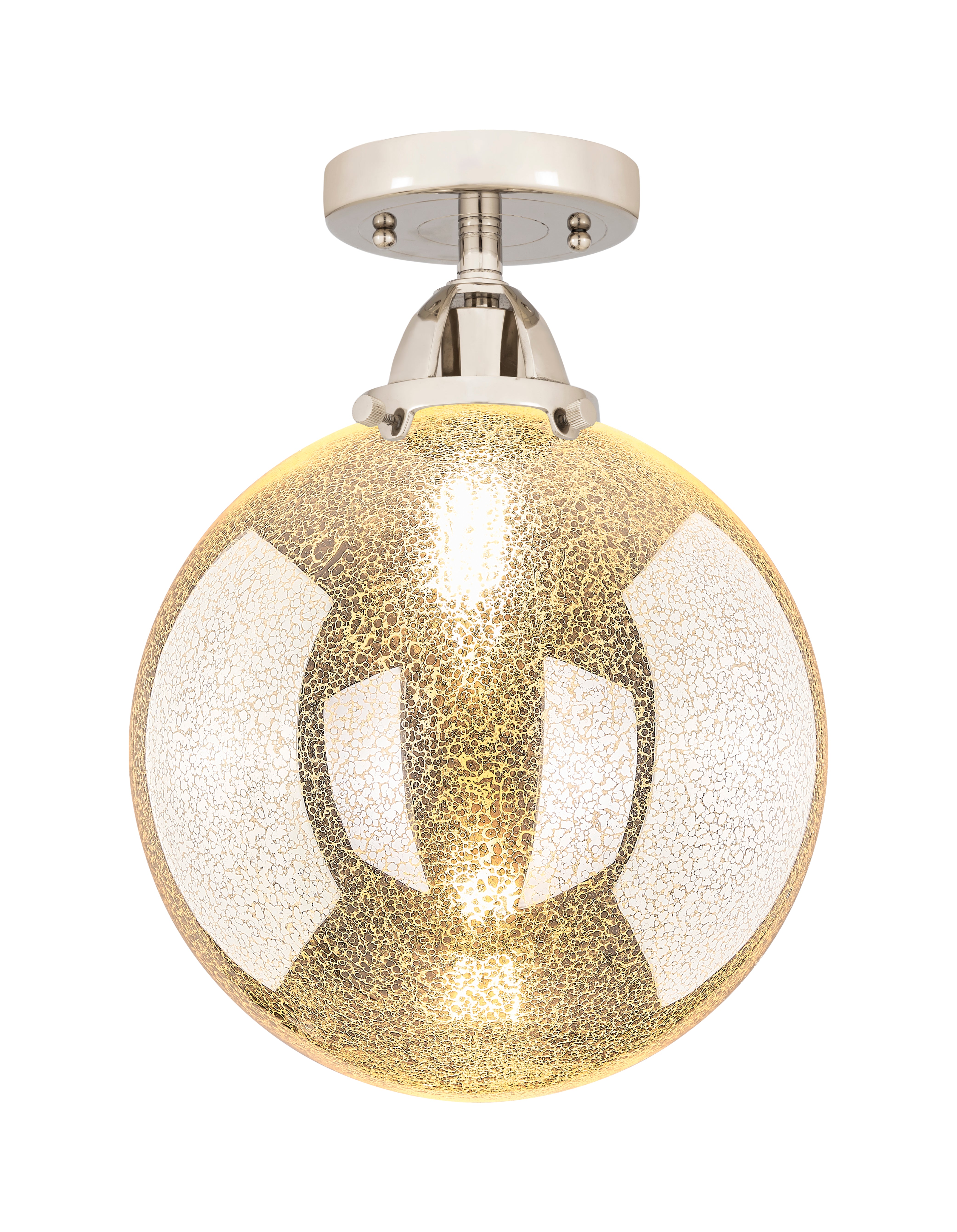Nouveau Semi-Flush Mount Brushed Satin Nickel