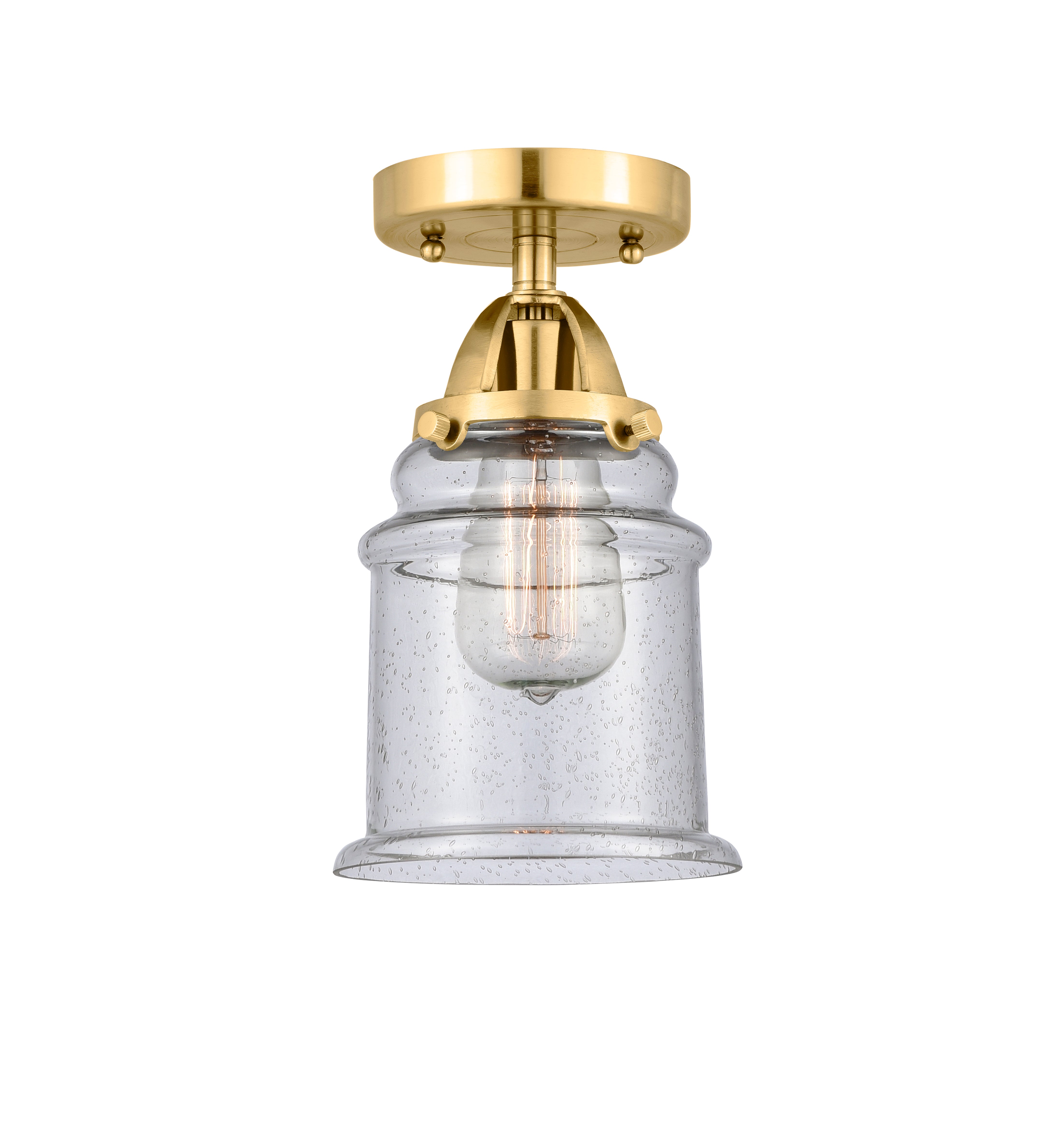 Nouveau Semi-Flush Mount Brushed Satin Nickel