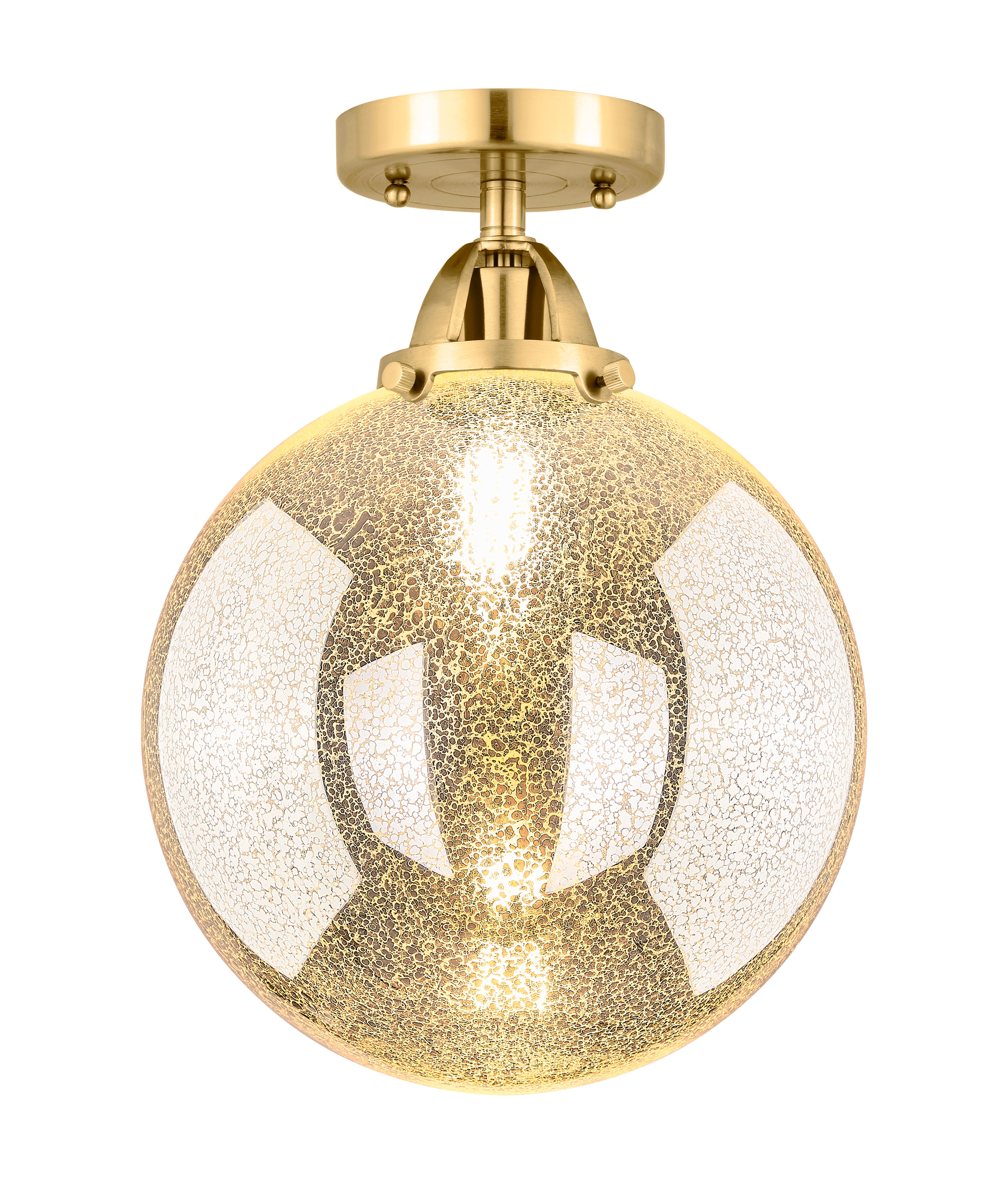 Nouveau Semi-Flush Mount Brushed Satin Nickel