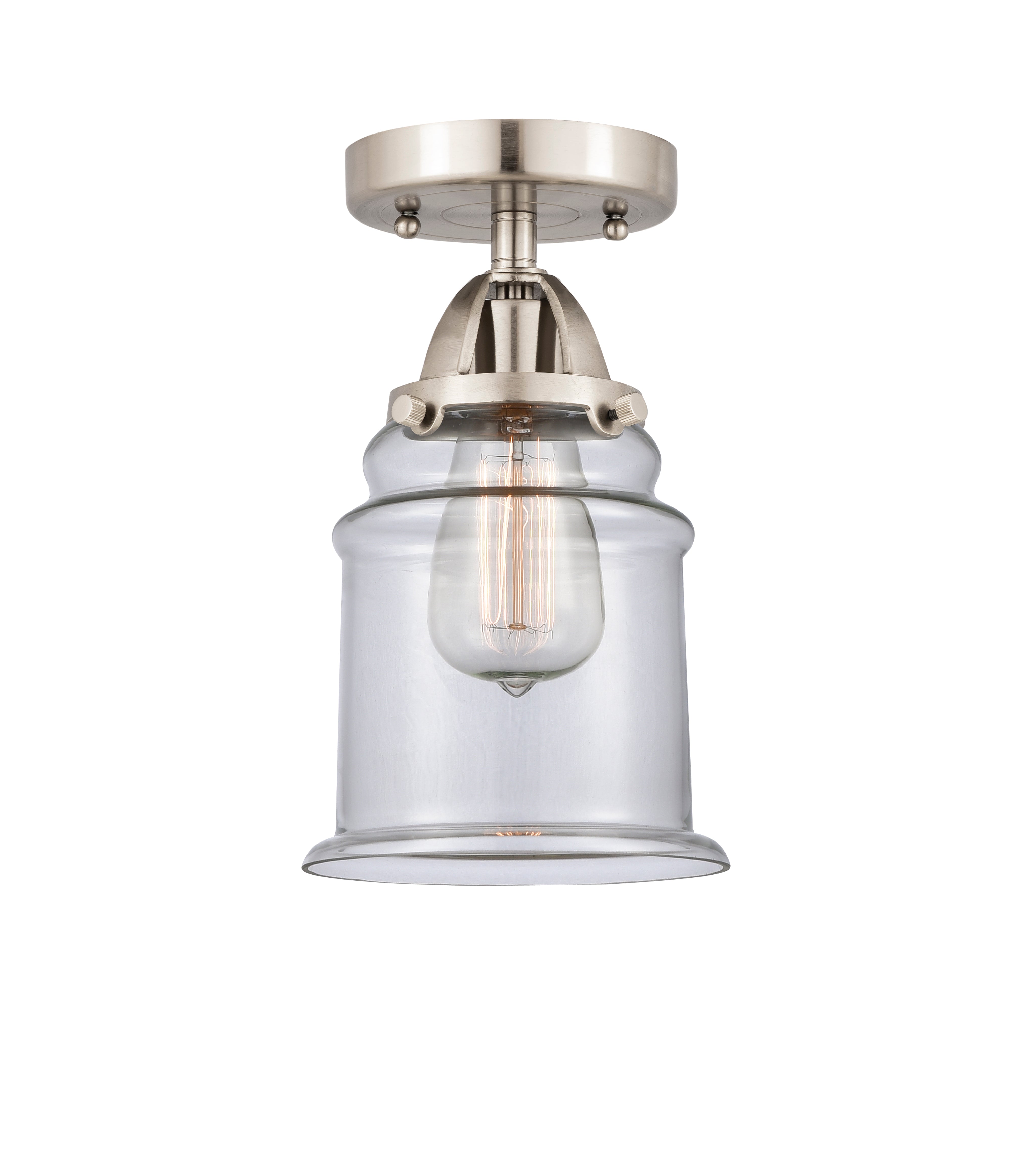 Nouveau Semi-Flush Mount Brushed Satin Nickel