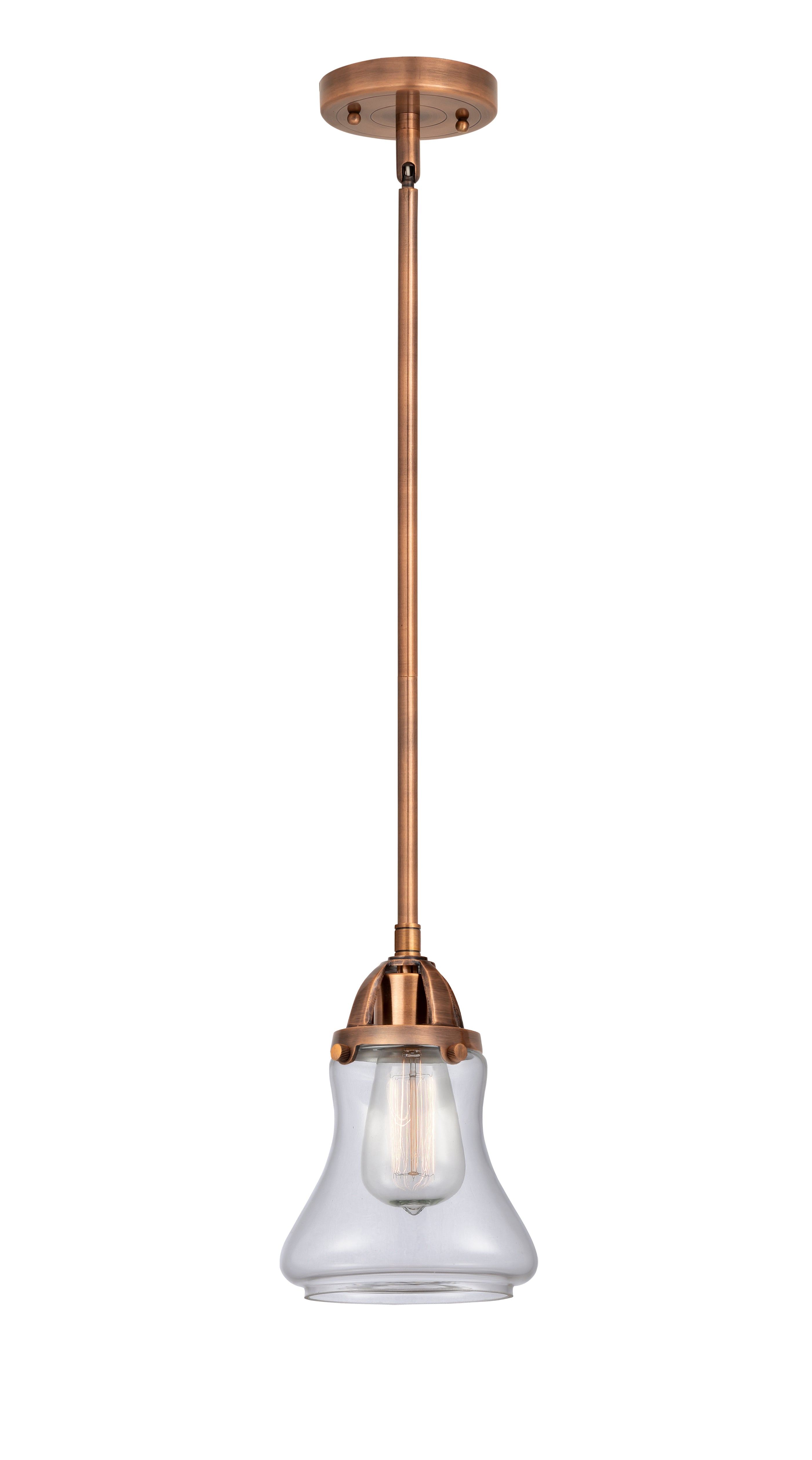 Nouveau 2 Mini Pendant Antique Copper Brass