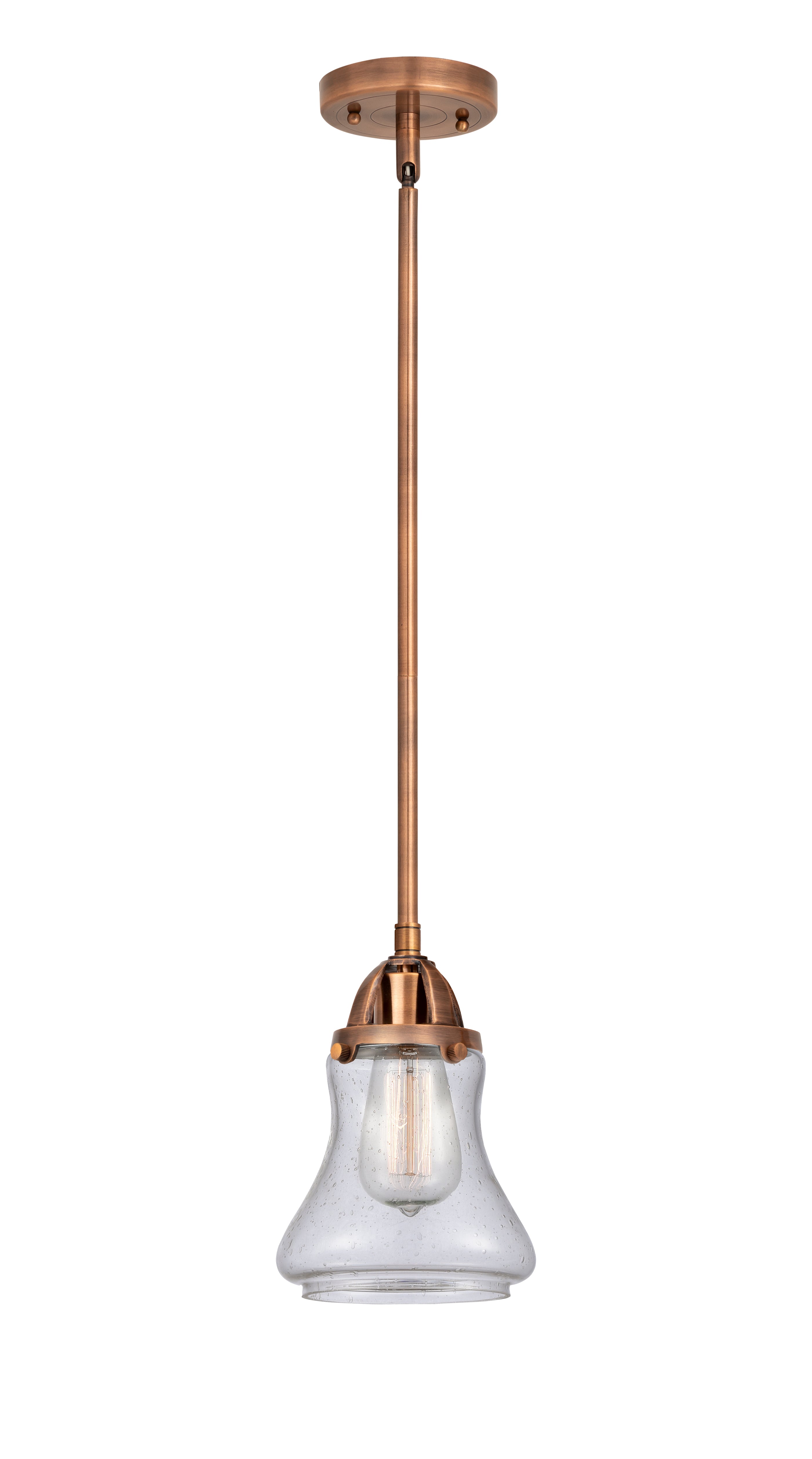 Nouveau 2 Mini Pendant Antique Copper Brass
