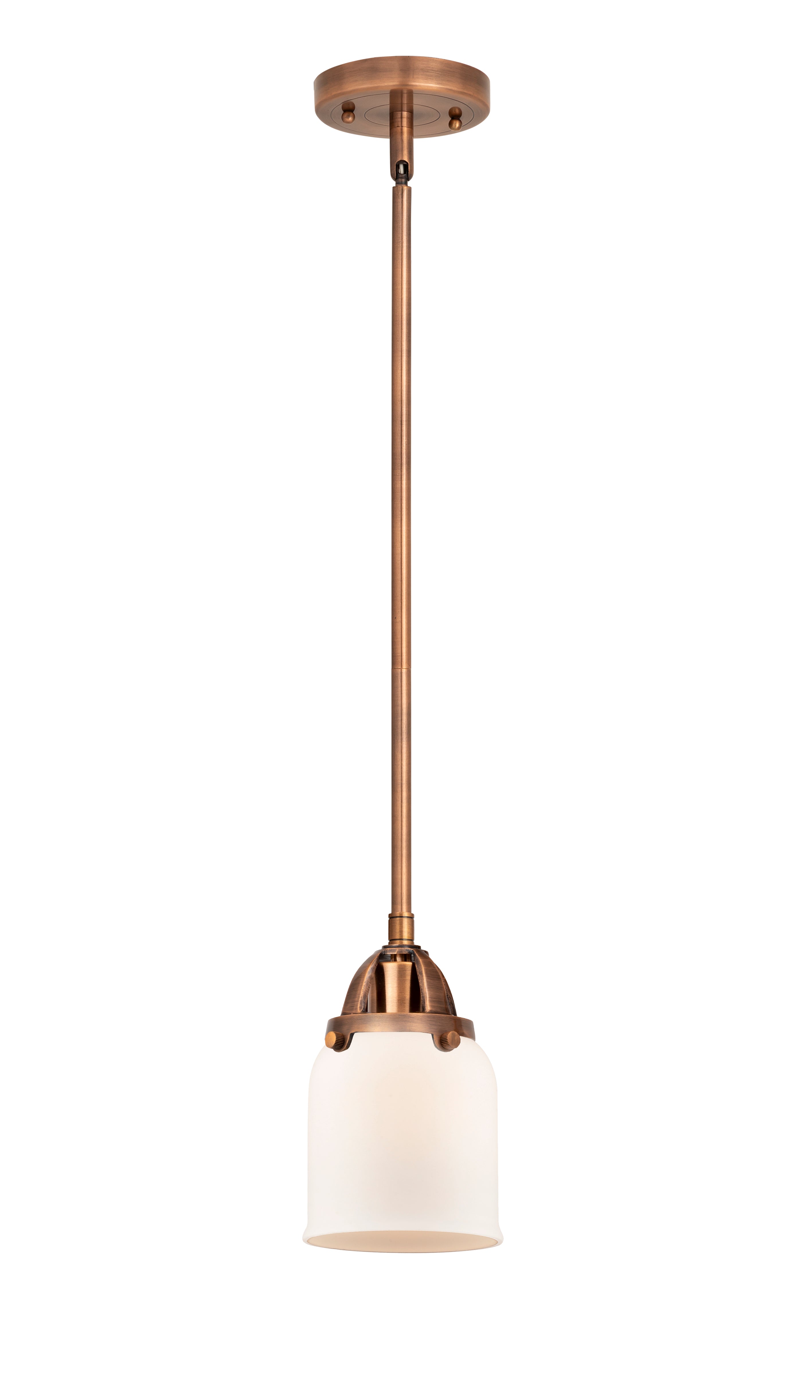 Nouveau 2 Mini Pendant Antique Copper Brass