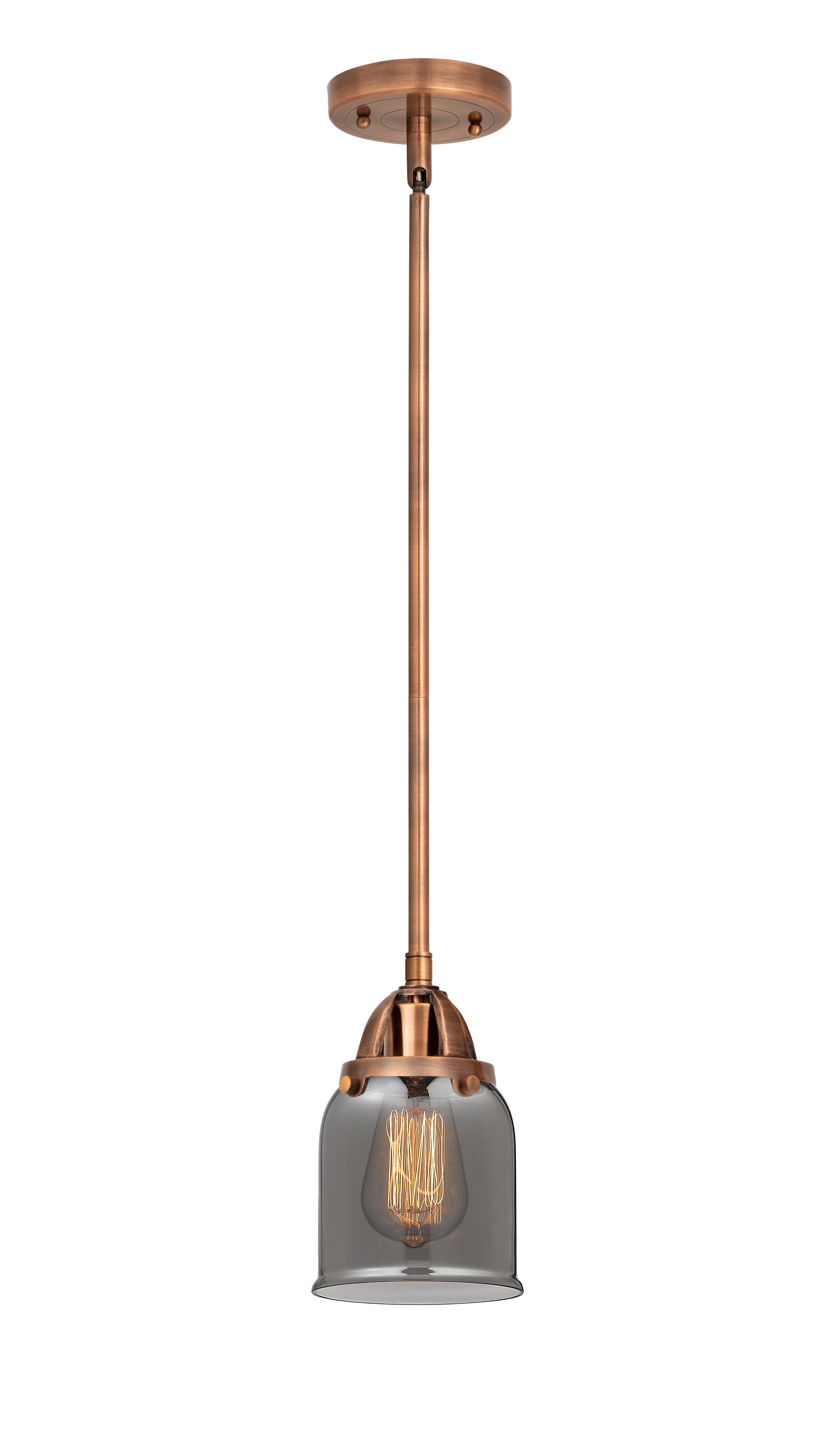 Nouveau 2 Mini Pendant Antique Copper Brass