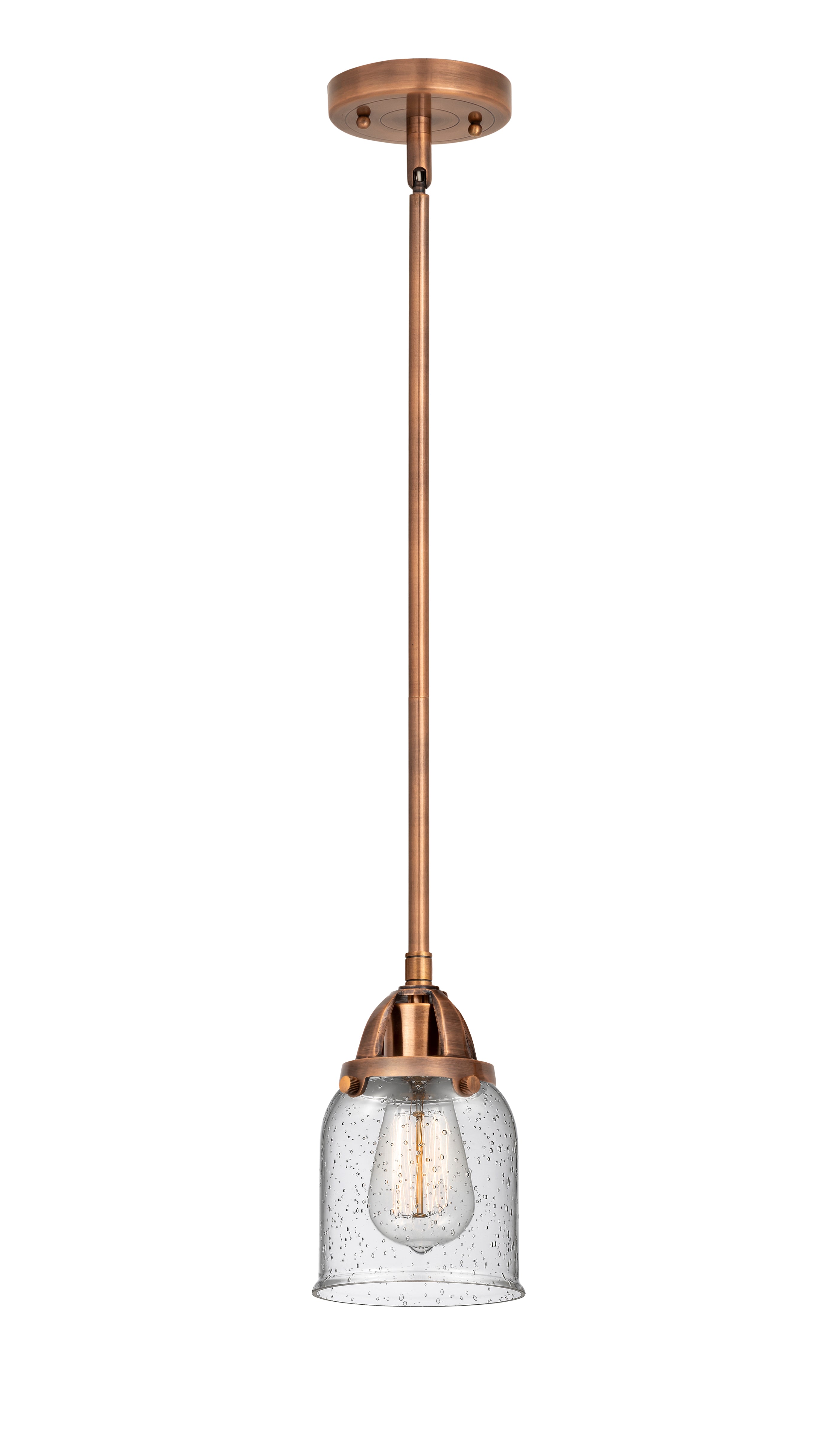 Nouveau 2 Mini Pendant Antique Copper Brass