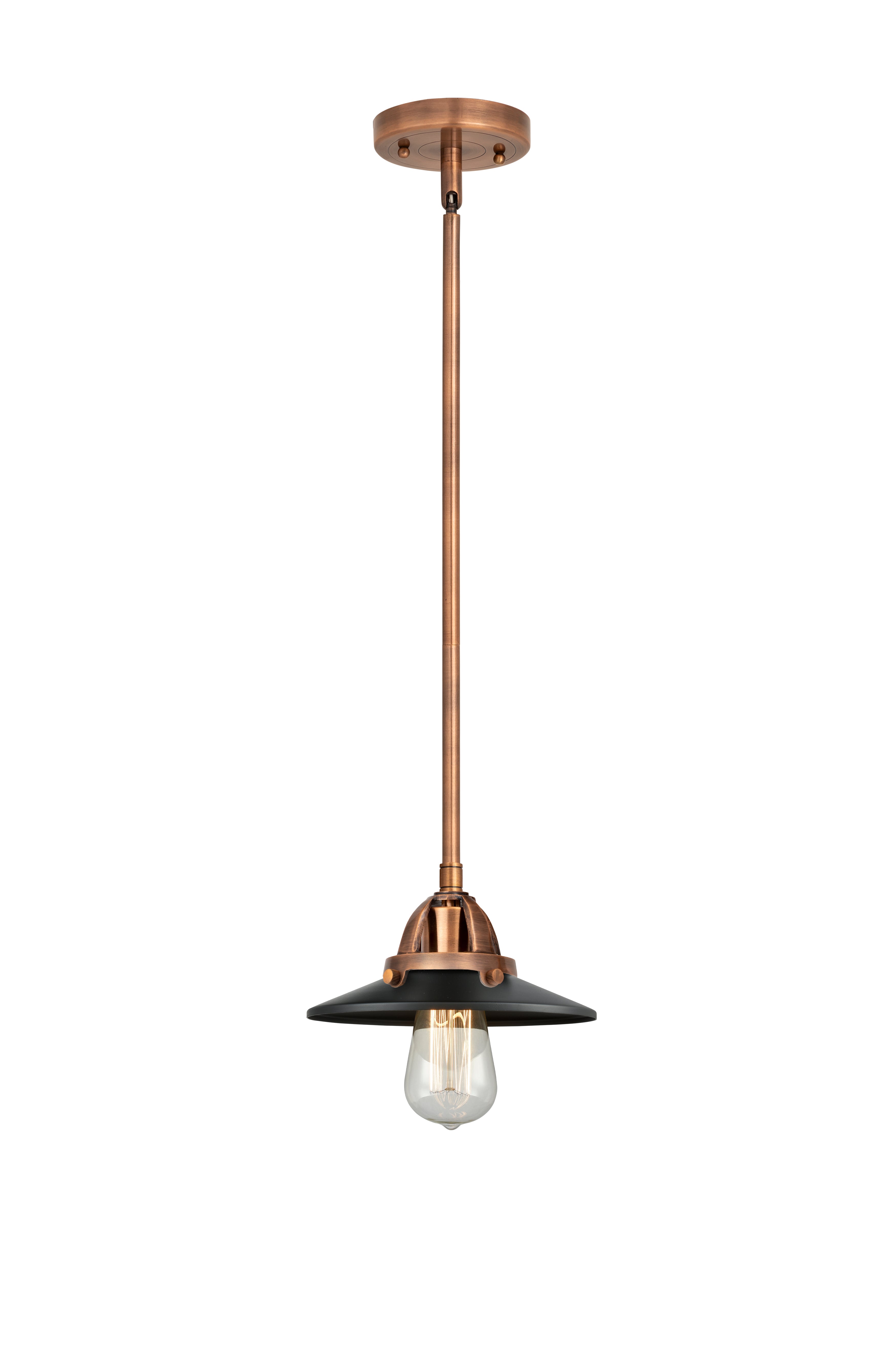 Nouveau 2 Mini Pendant Antique Copper Brass