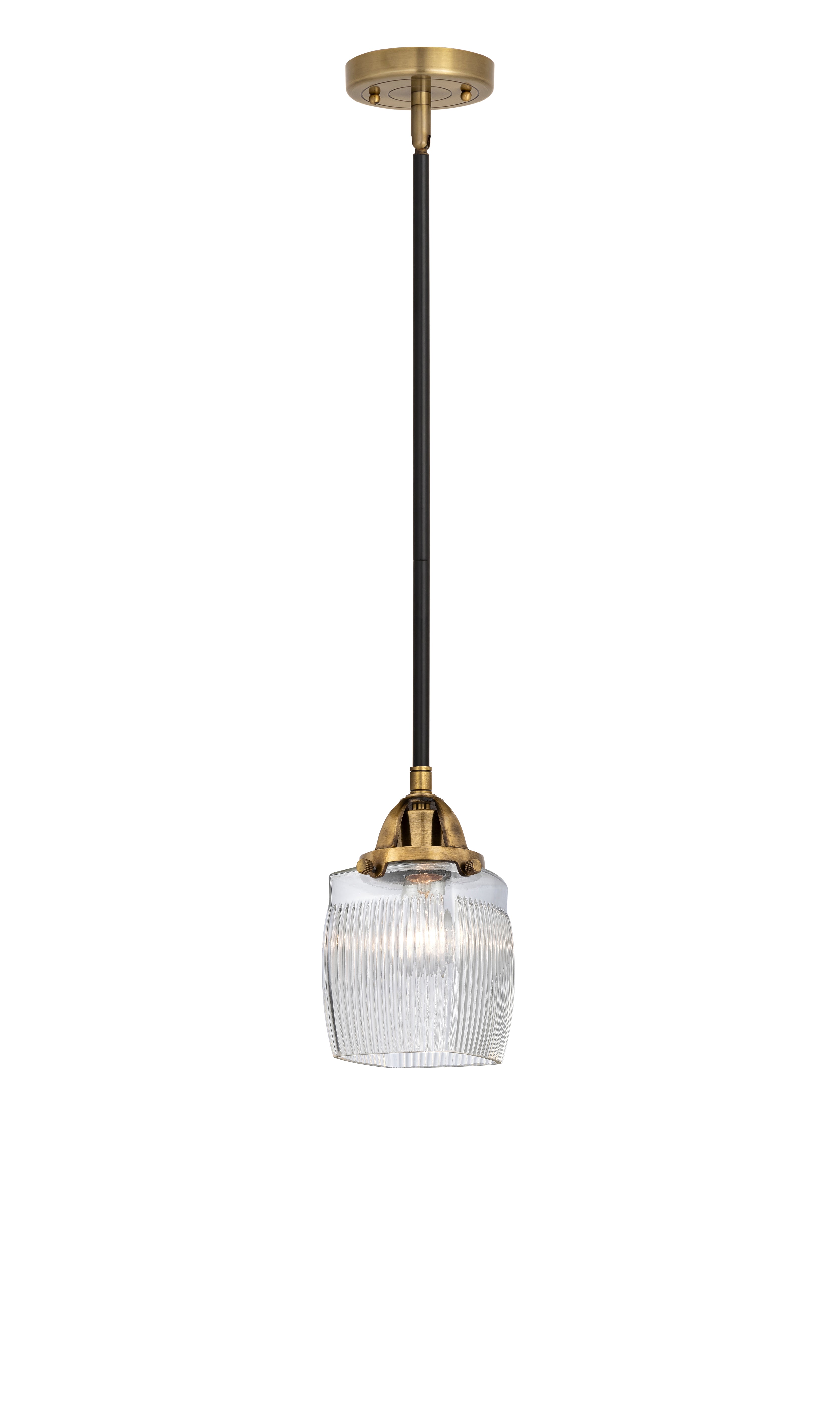 Nouveau 2 Mini Pendant Antique Copper Brass