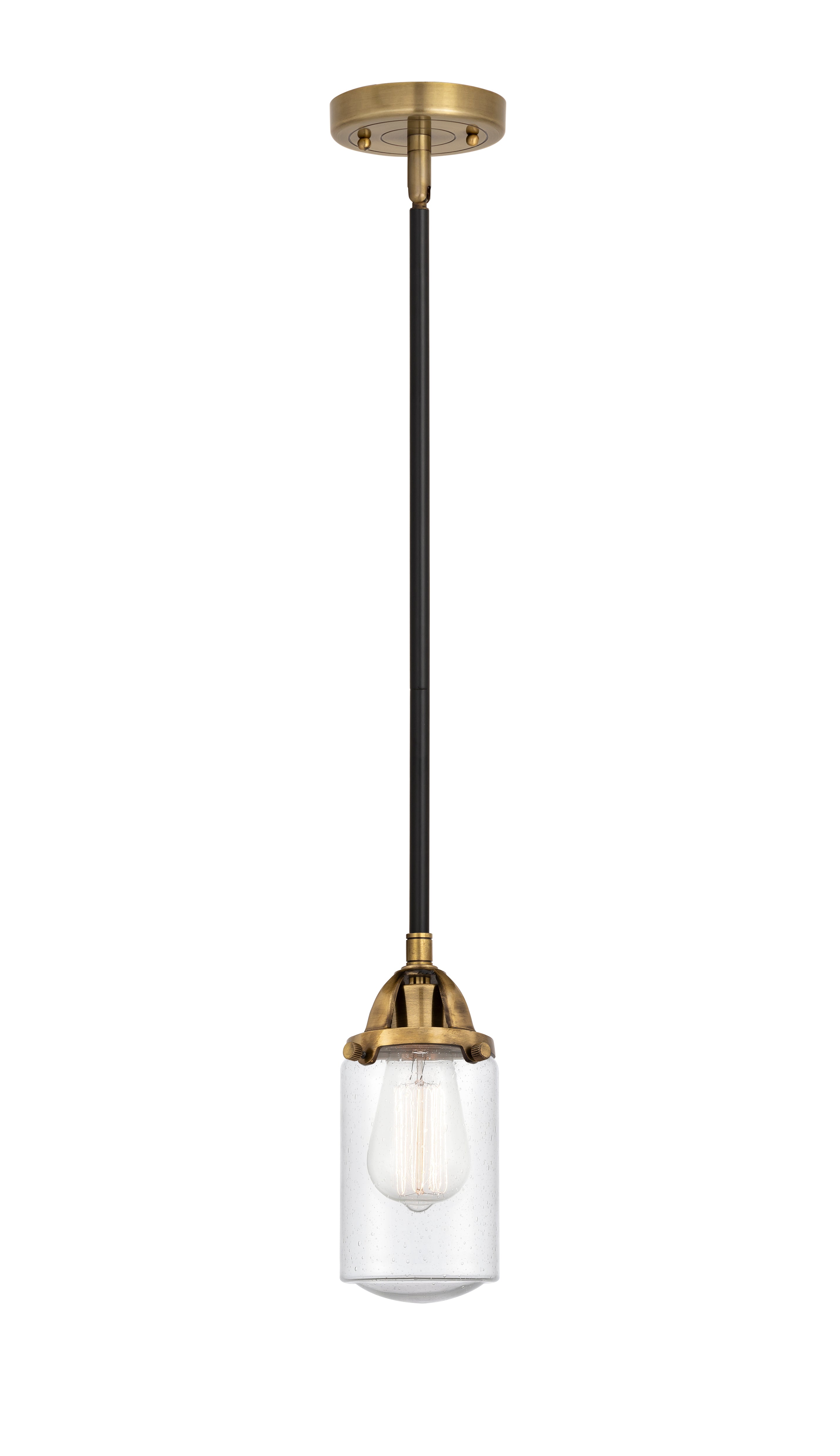 Nouveau 2 Mini Pendant Antique Copper Brass