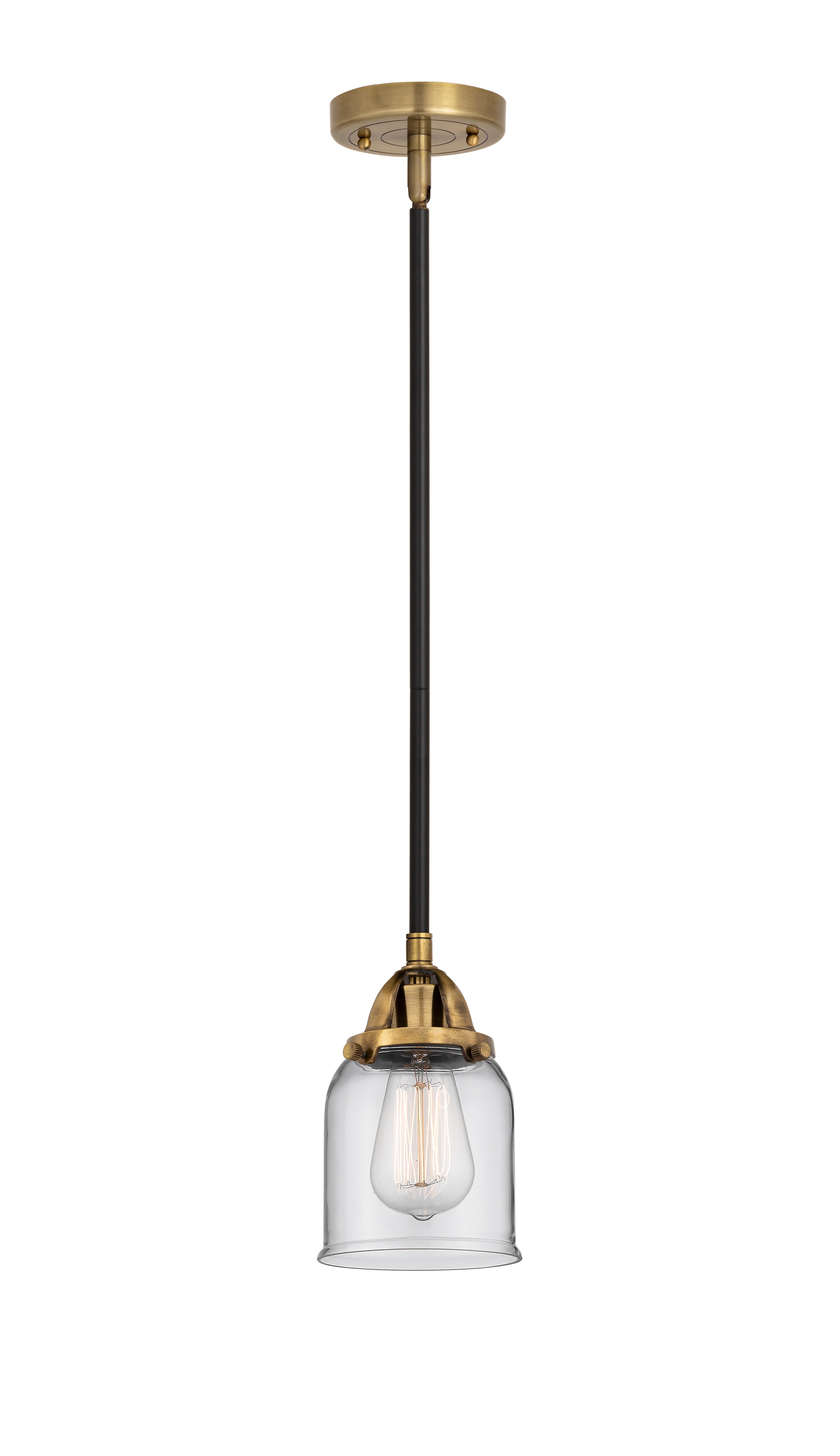Nouveau 2 Mini Pendant Antique Copper Brass